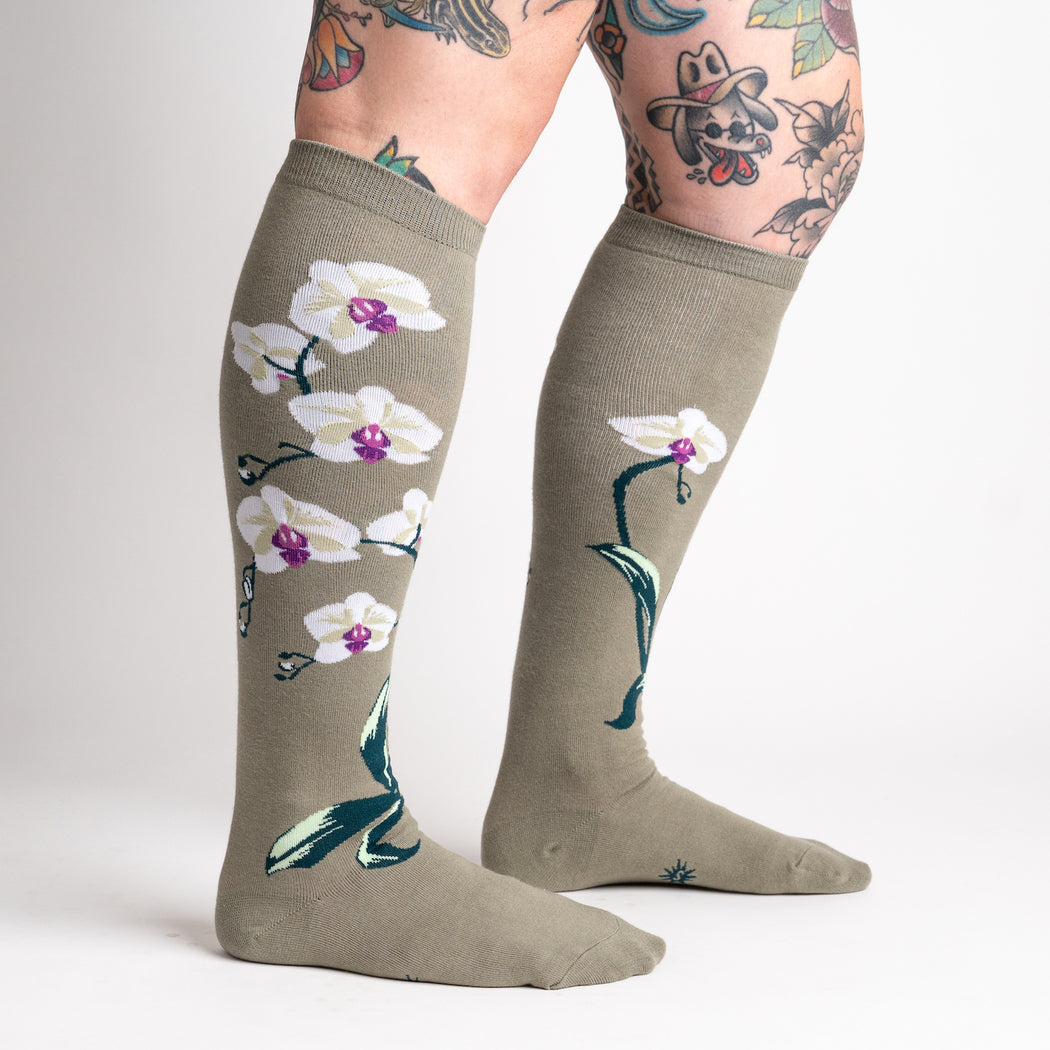 Orchids Women's Knee High Socks - The Sockery