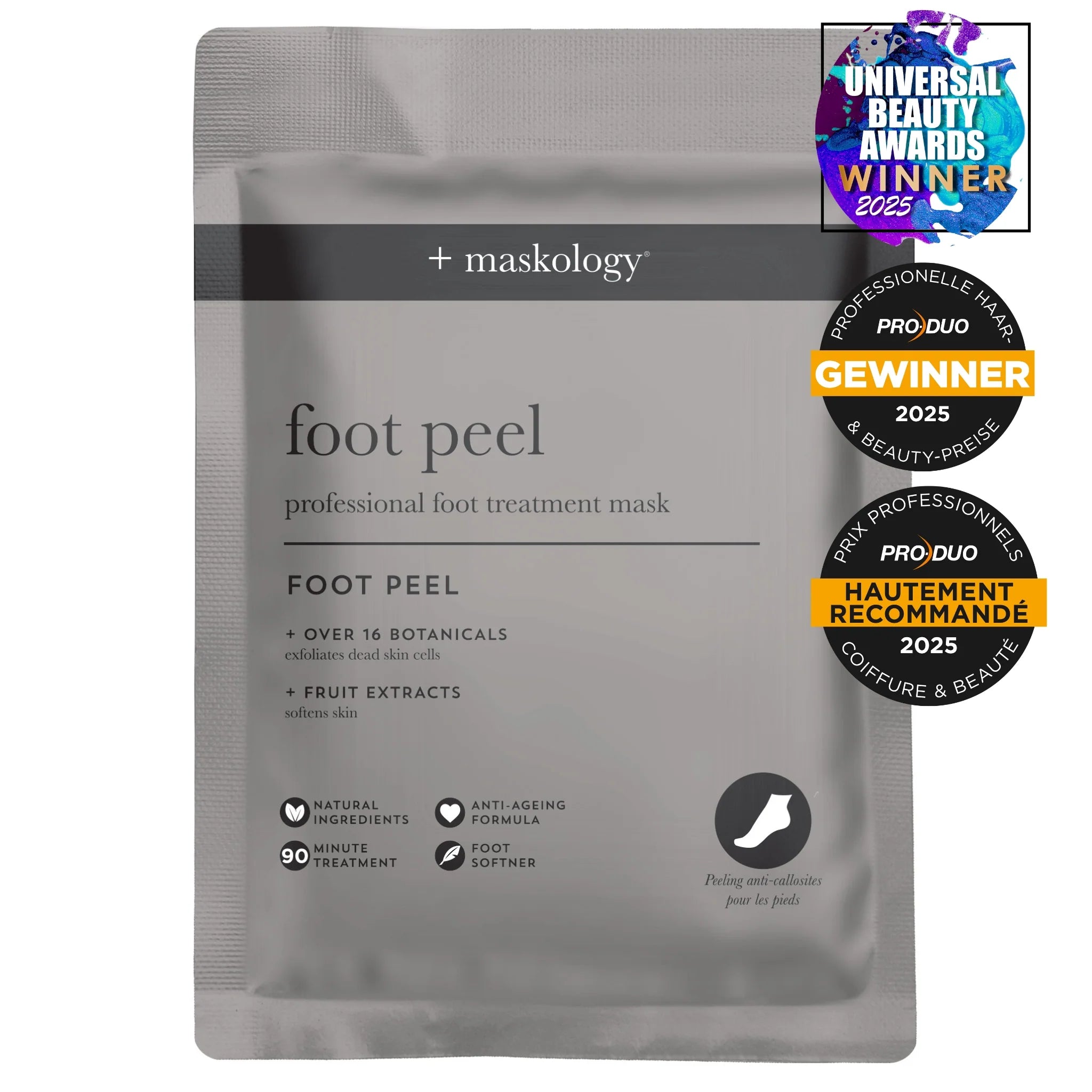 Professional Foot Peel Treatment Mask, 100% Plant Based Formula