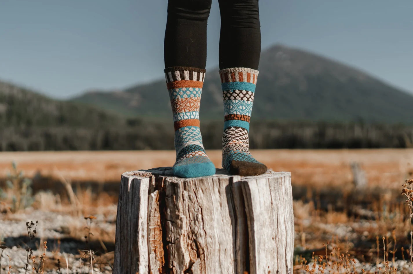 Walnut Recycled Wool Mix Crew Socks - The Sockery