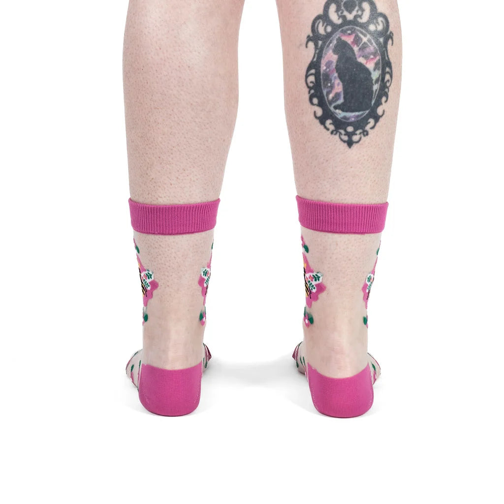 Beehive Yourself Women's Sheer Crew Sock