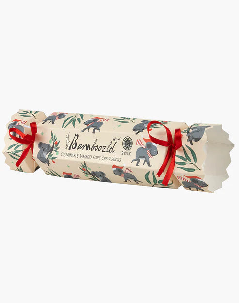 Aussie Chrissy Women's Crew Socks - Xmas Cracker Gift Set 2 Pack