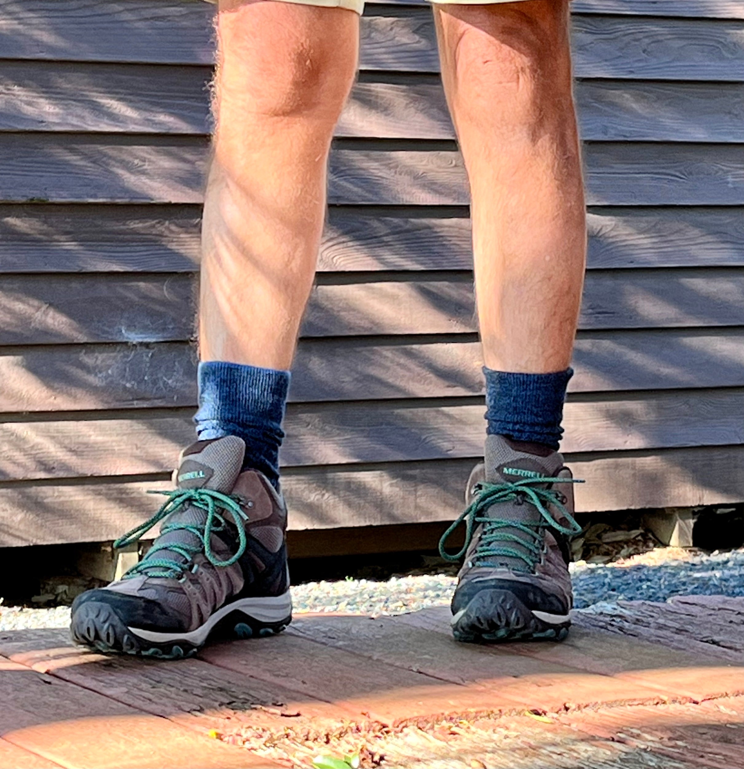 Wool and Bamboo Mix Crew Sock in Denim Blue -The Sockery
