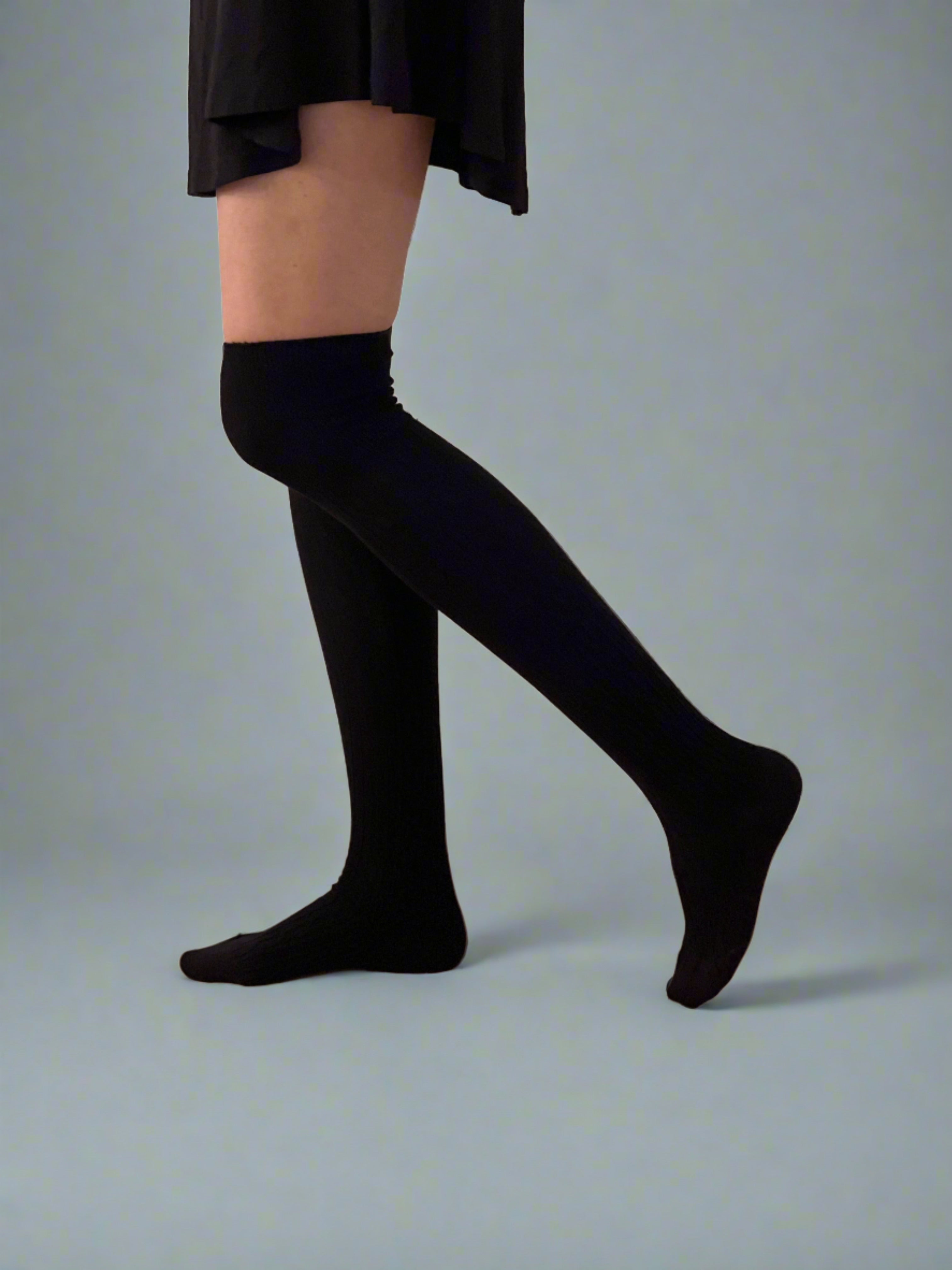 black over the knee socks - The Sockery