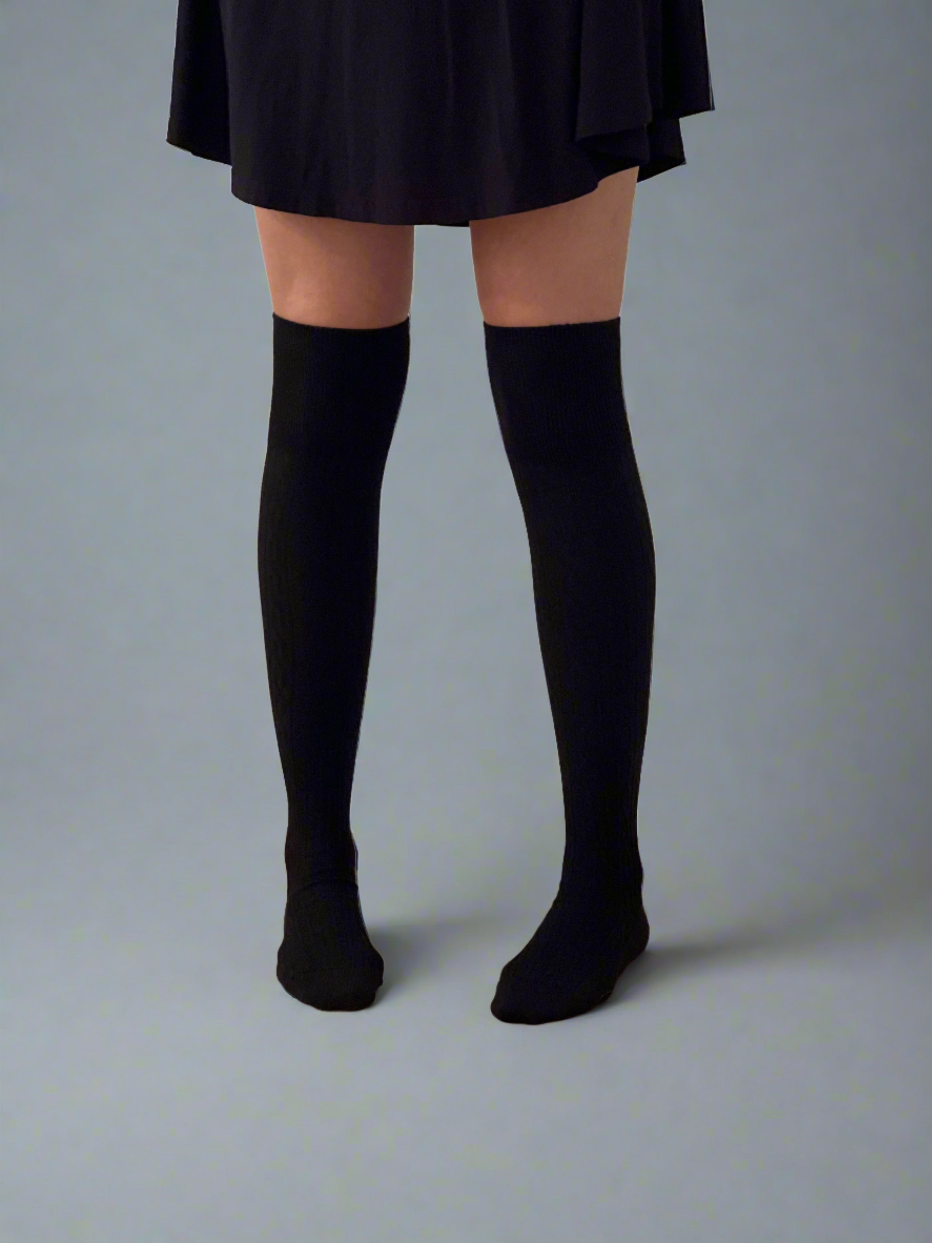 black over the knee socks - The Sockery