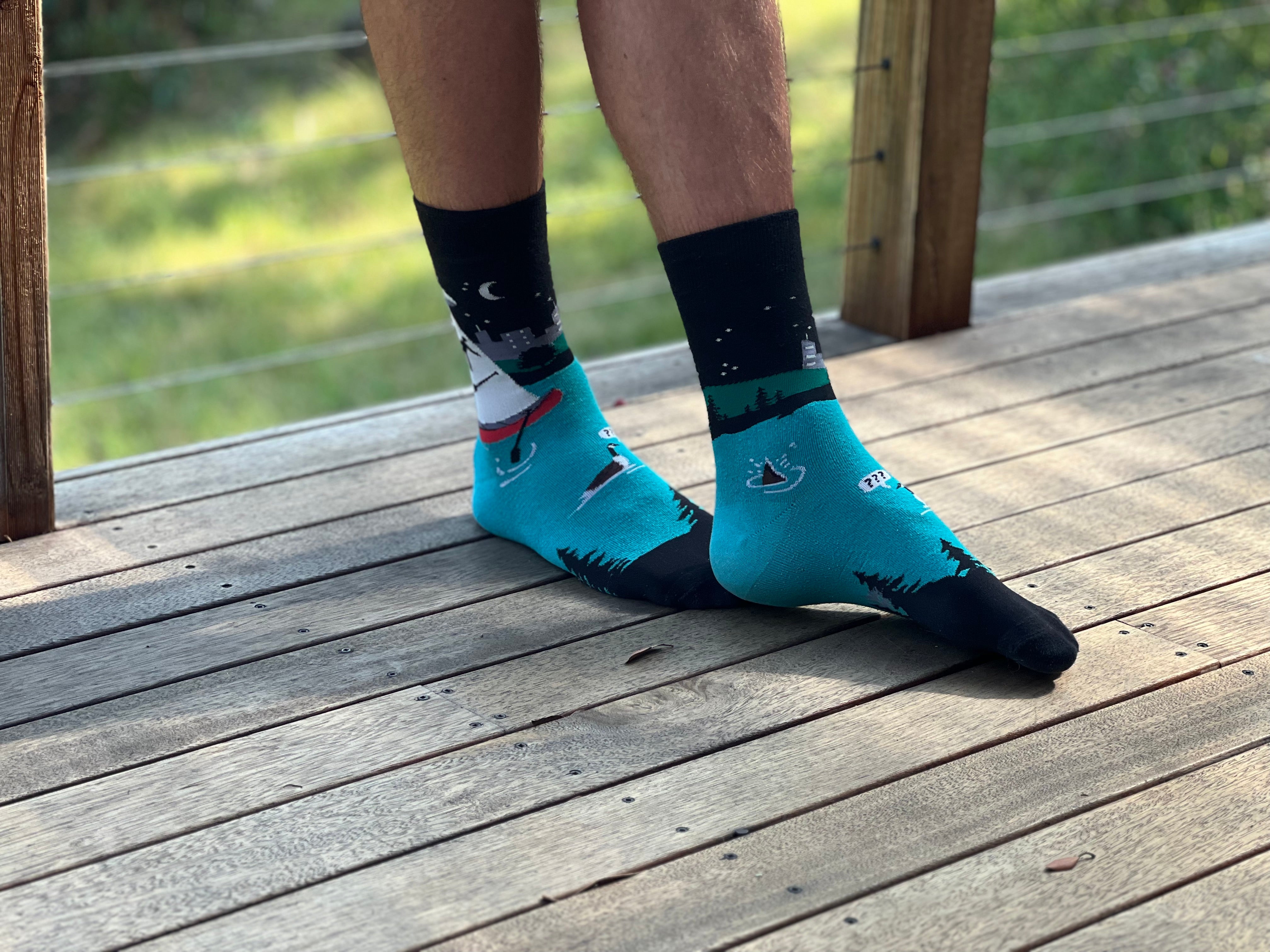 Out of Boaty Experience Men's Crew Socks - Glow in the Dark