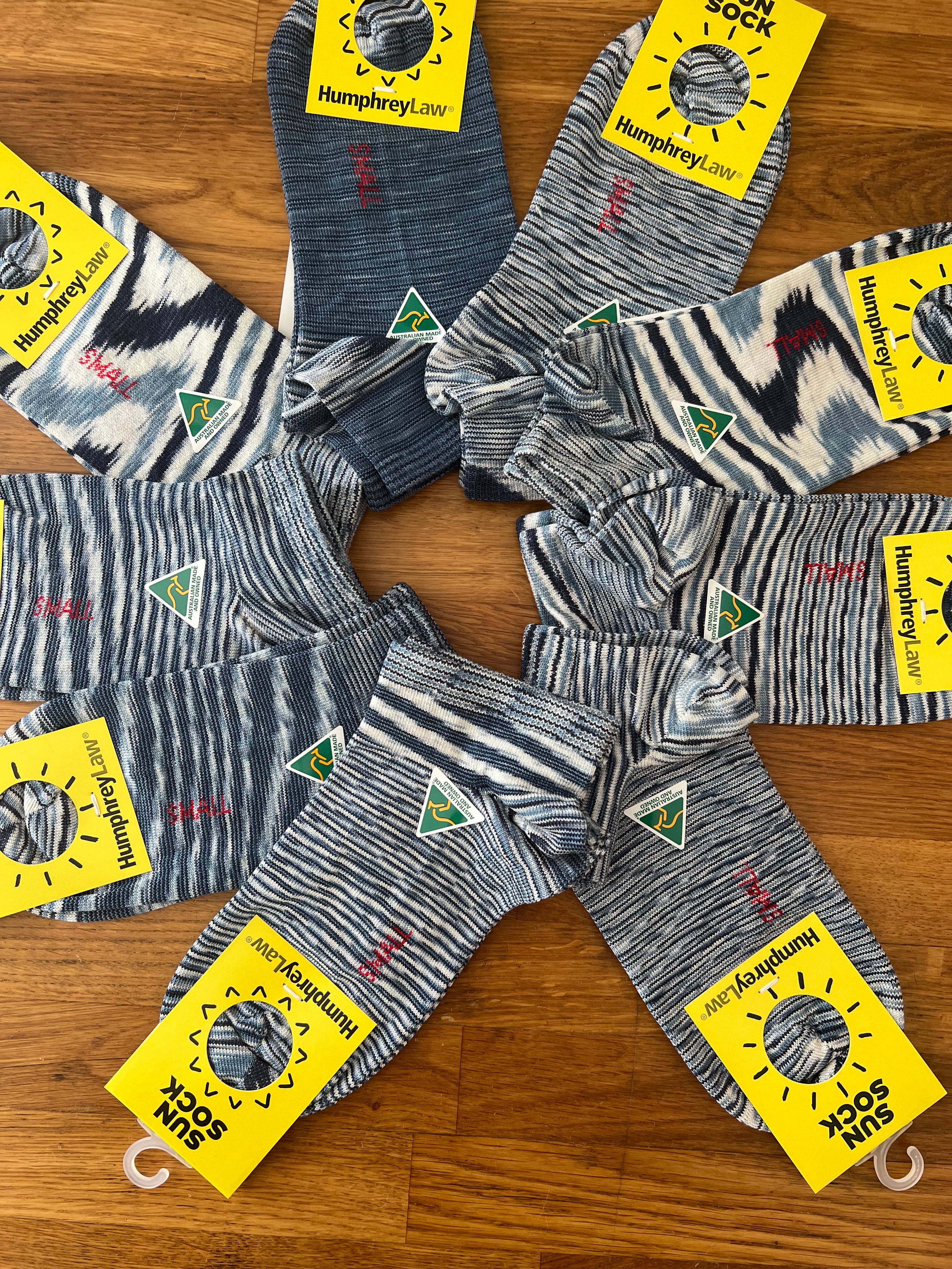 Sun Sock Women's Ankle Socks in Arctic Blue - Aussie Made