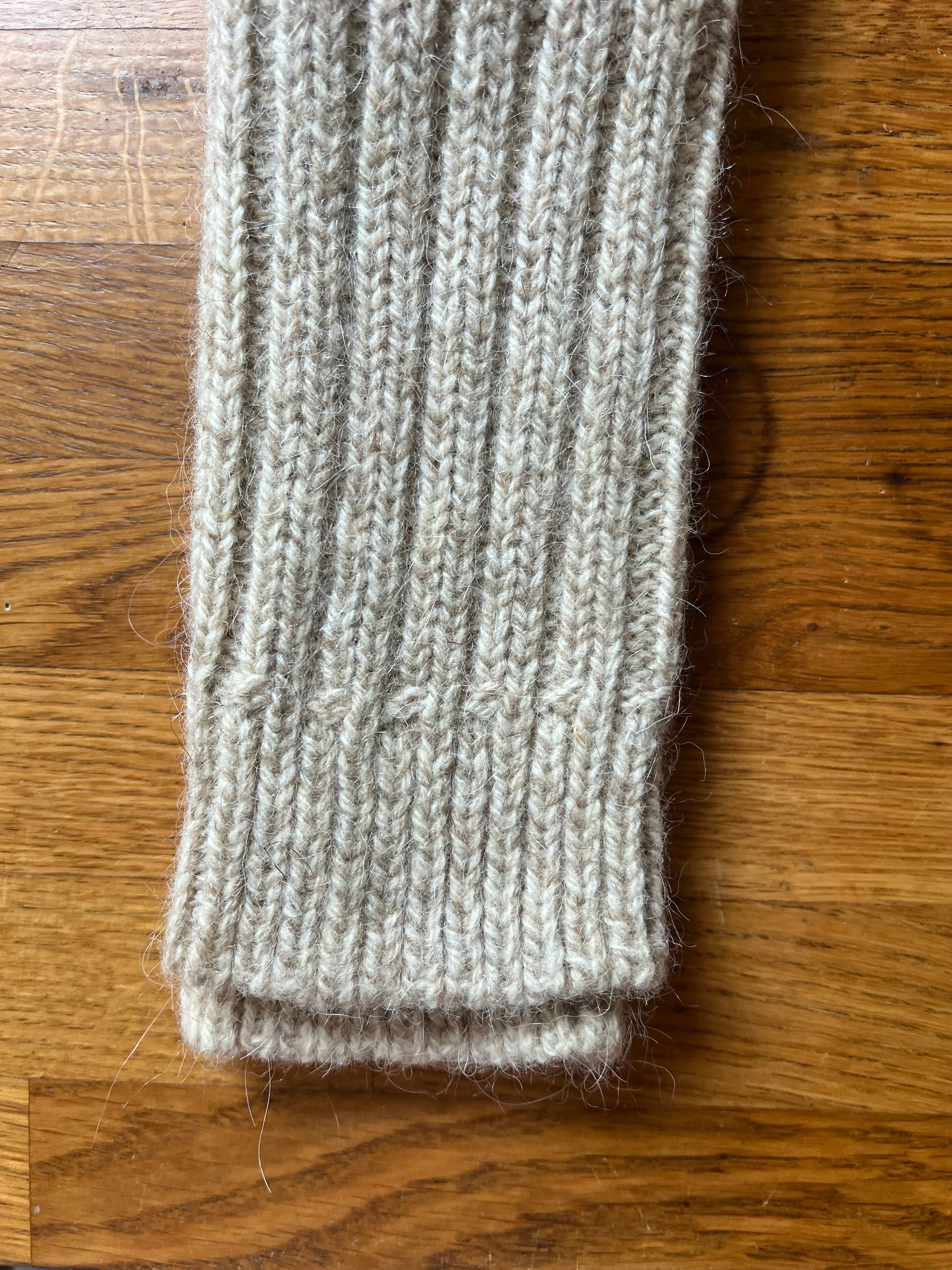 Maria Wool/Alpaca Knee High Socks in Beige