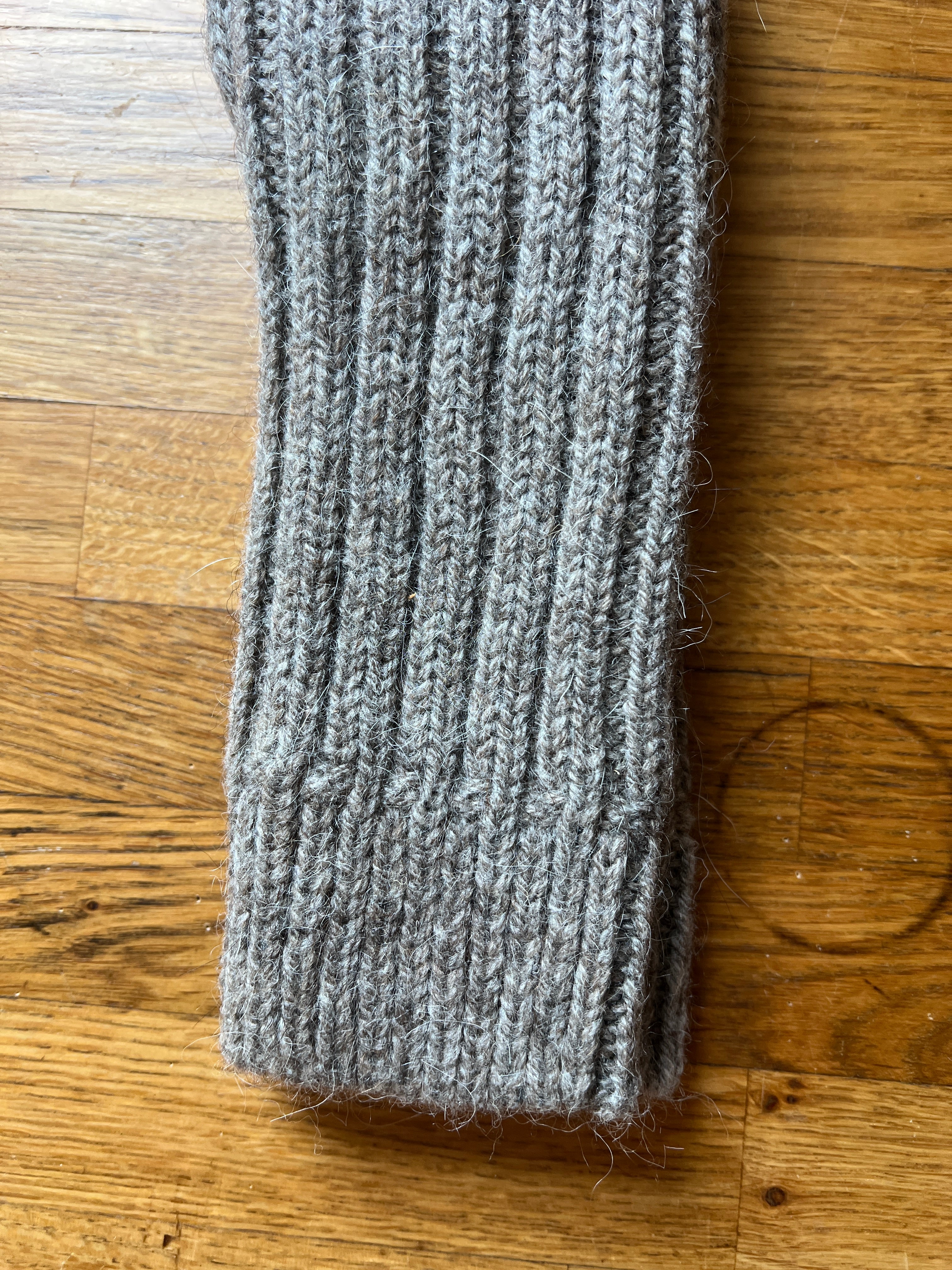 Maria Wool/Alpaca Knee High Socks in Bark D