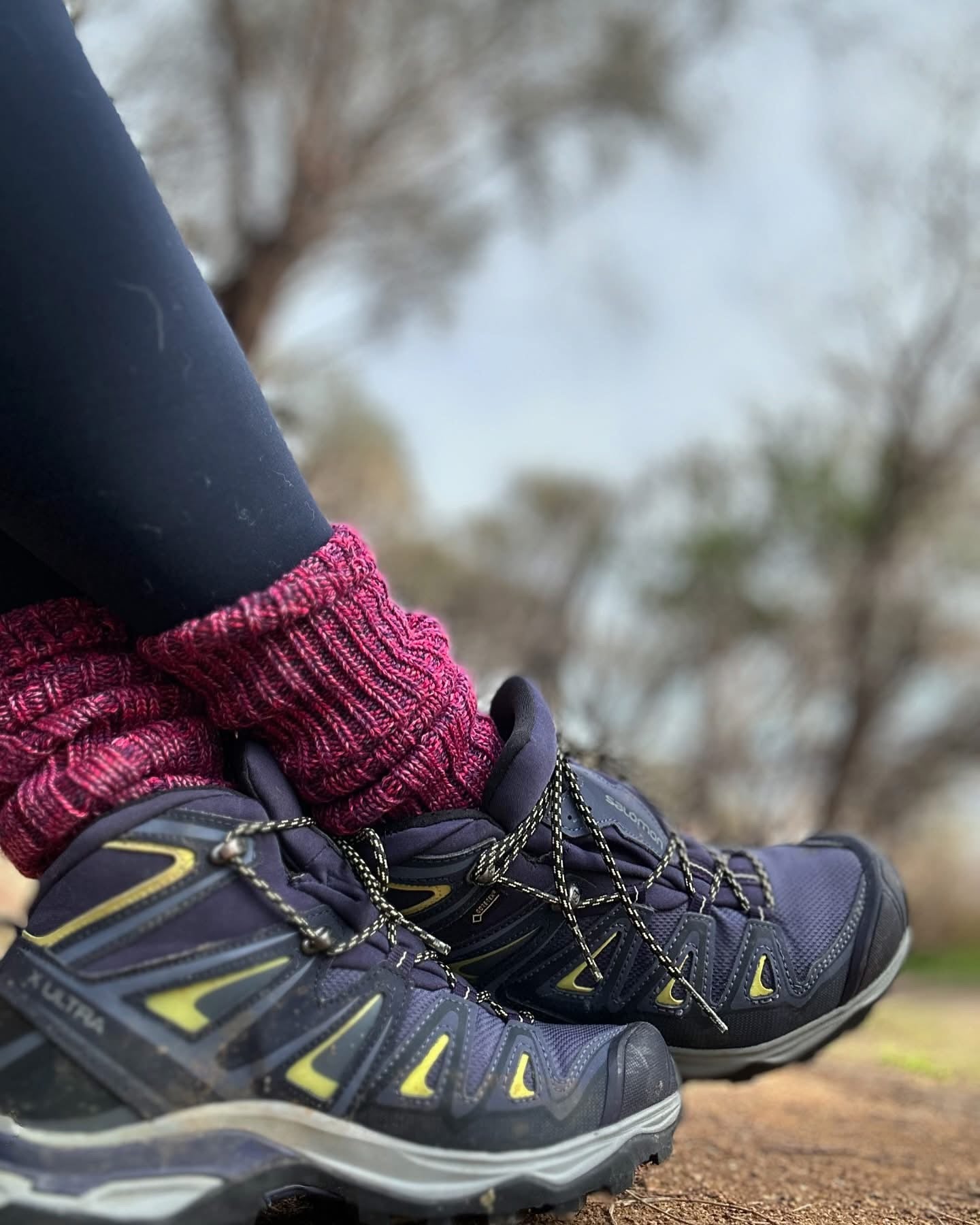 Pure Merino Mongrel Socks - Mulberry