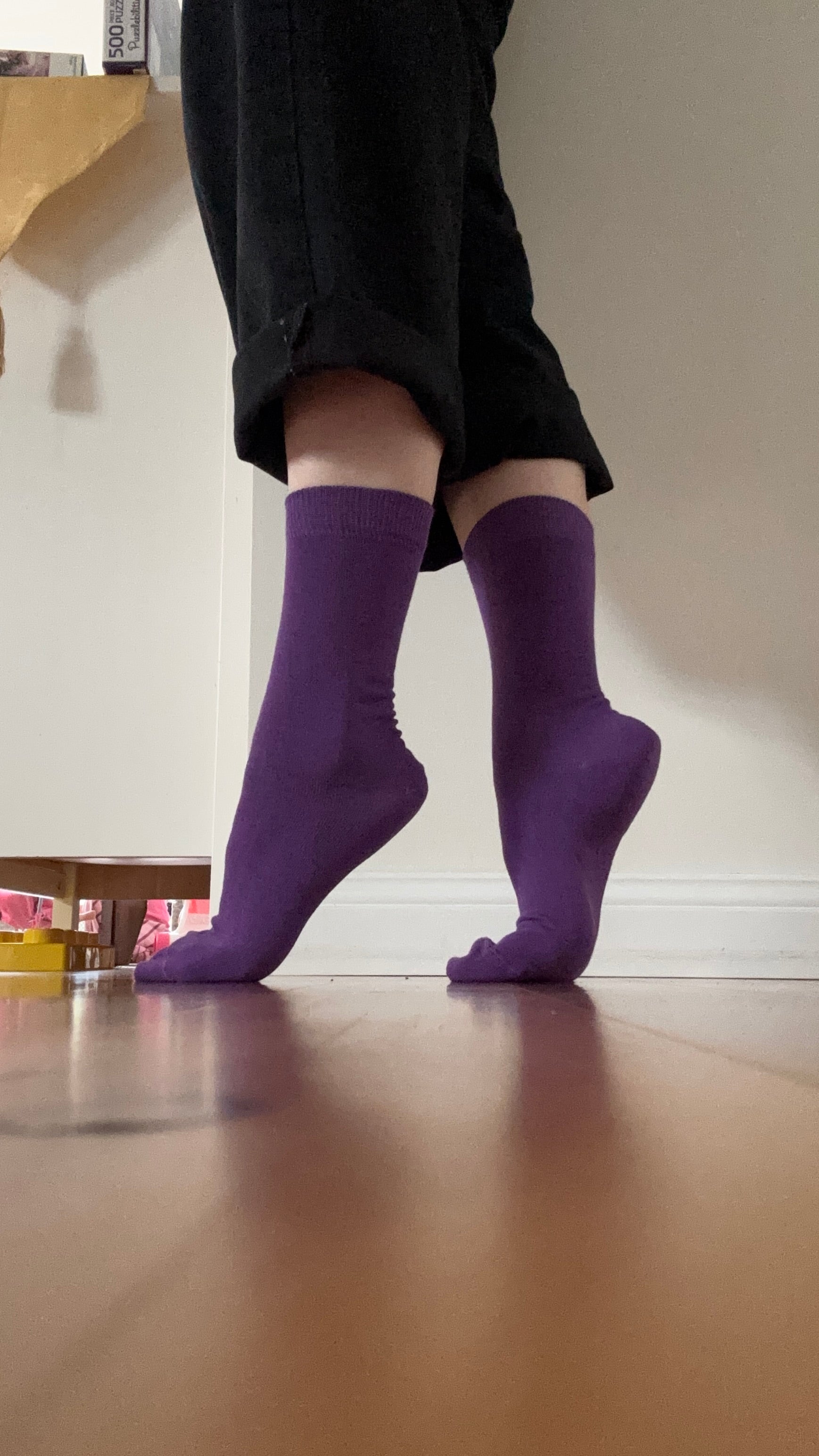 Purple Passion Cotton Crew Dress Sock - Australian Made