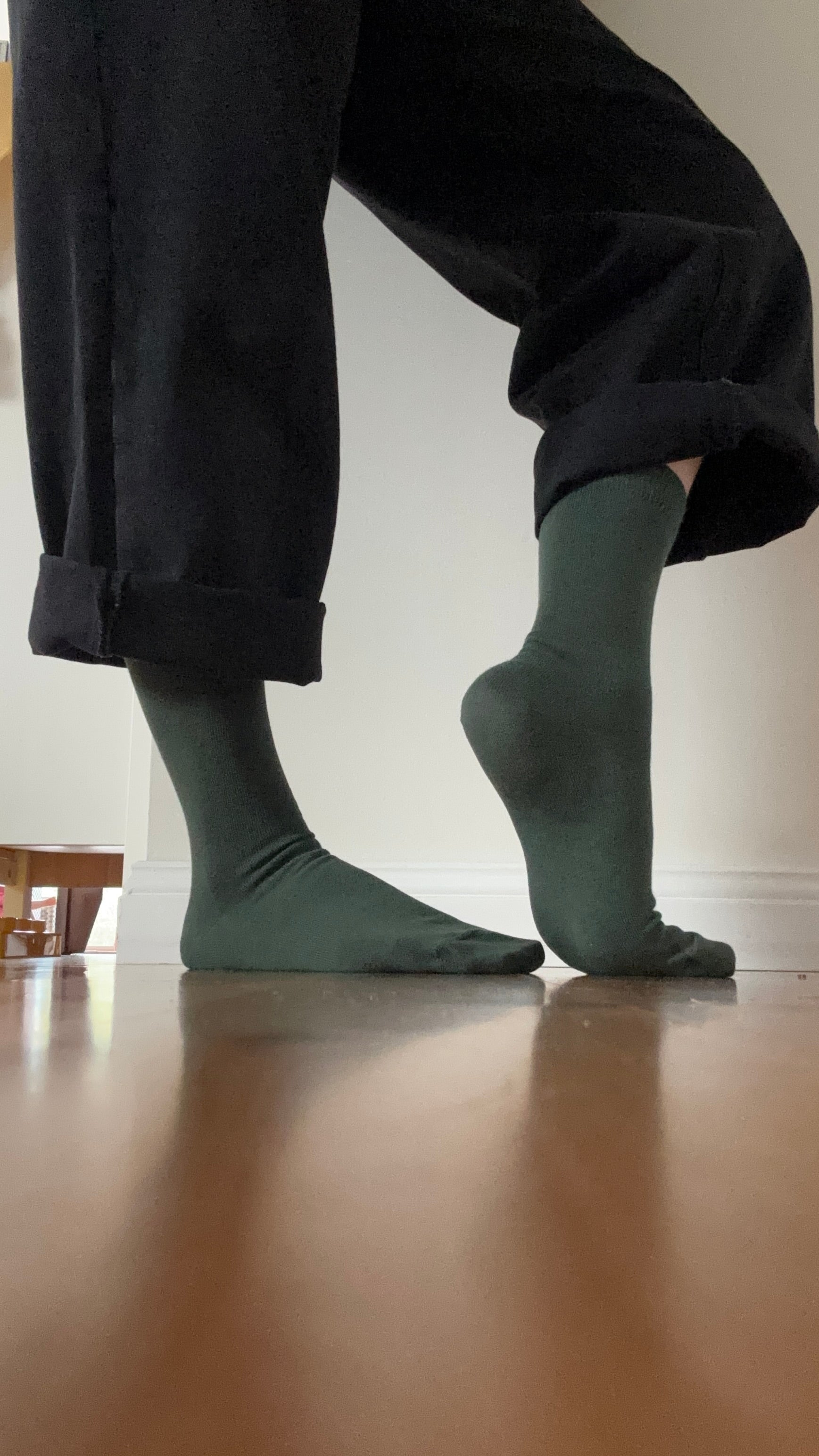 Forest Green Cotton Crew Dress Sock - Australian Made