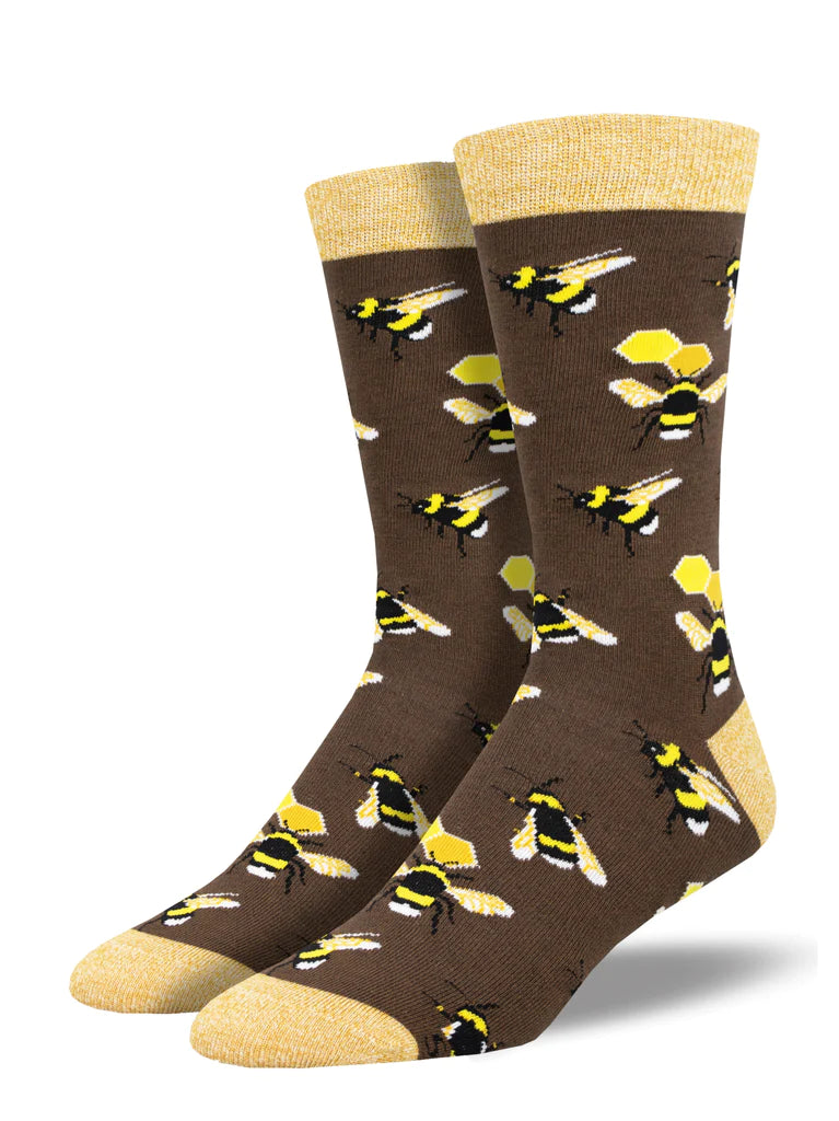 Honey in the Bank Men's Bamboo Crew Socks - The Sockery