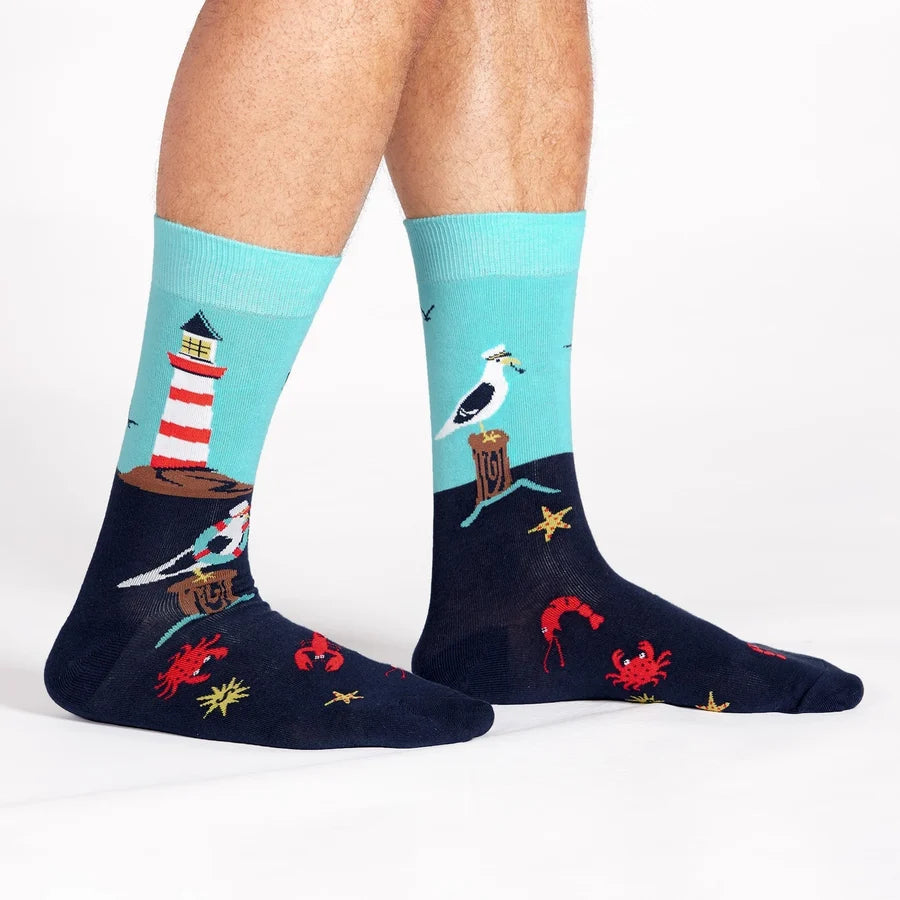 Seas The Day Men's Crew Socks