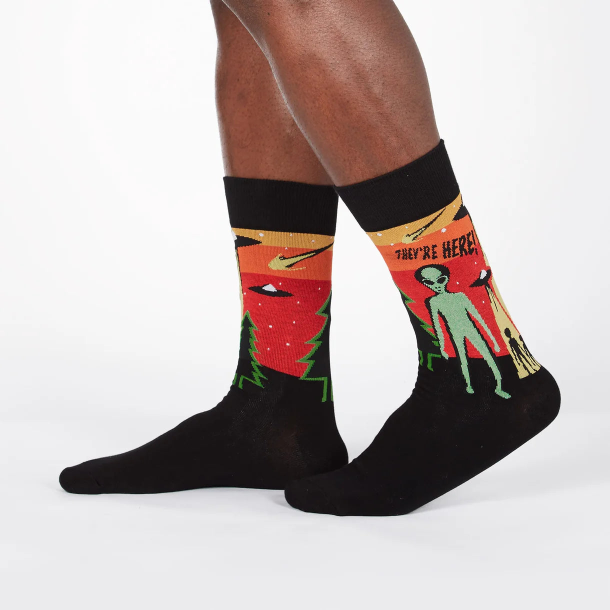 They're Here Mens Crew Socks - The Sockery