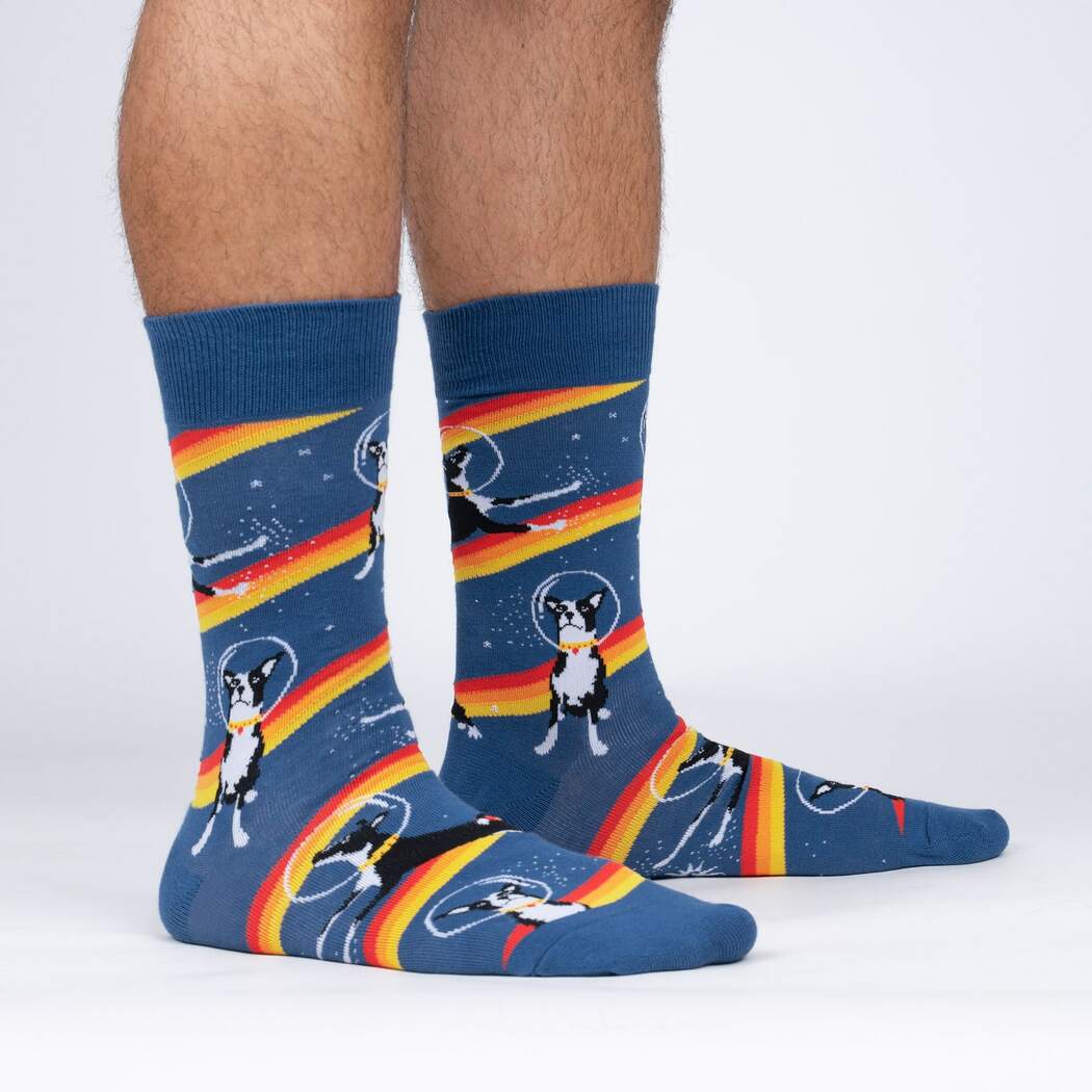 Astro Puppy Mens Crew Sock - The Sockery