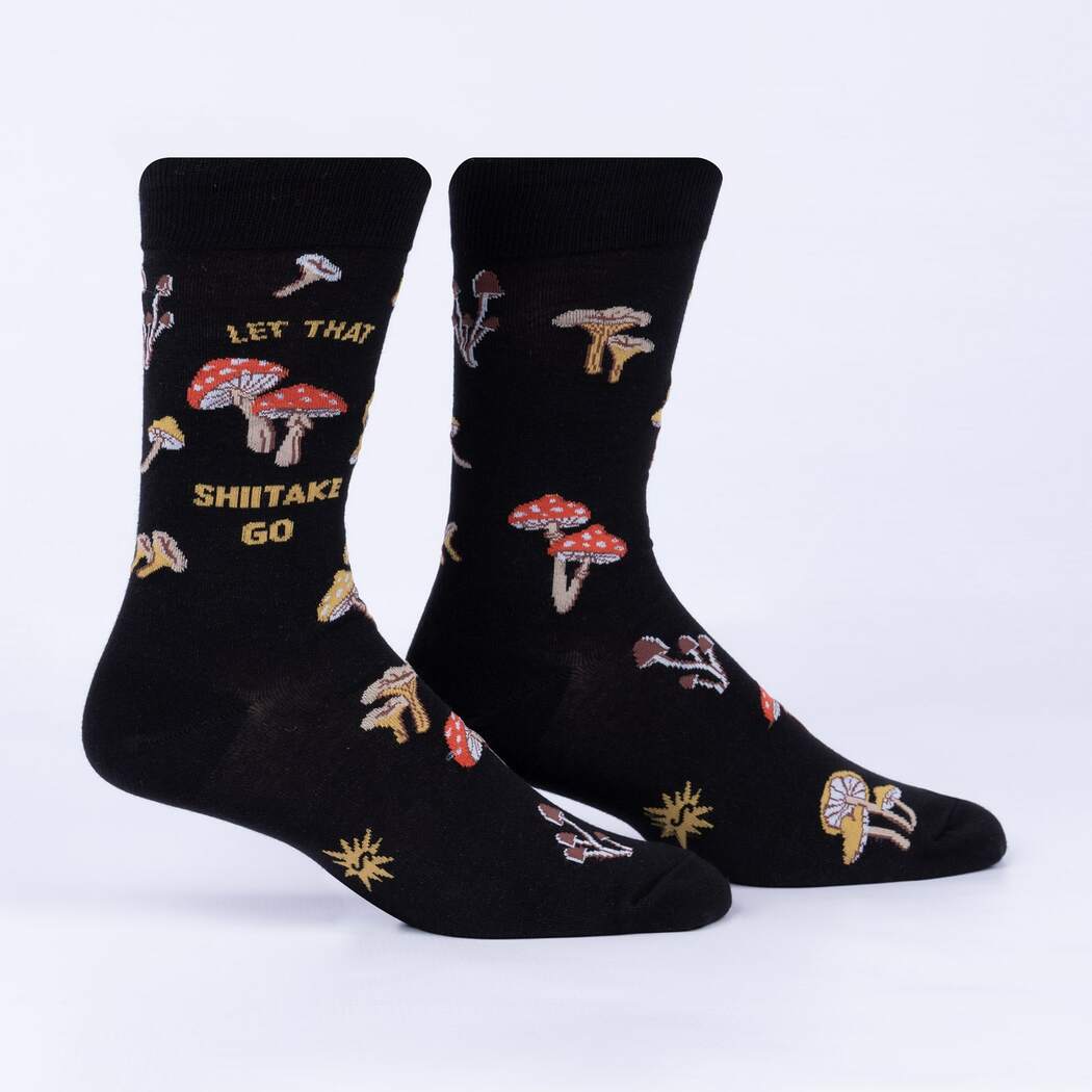 Let That Shiitake Go Men's Crew Socks - The Sockery