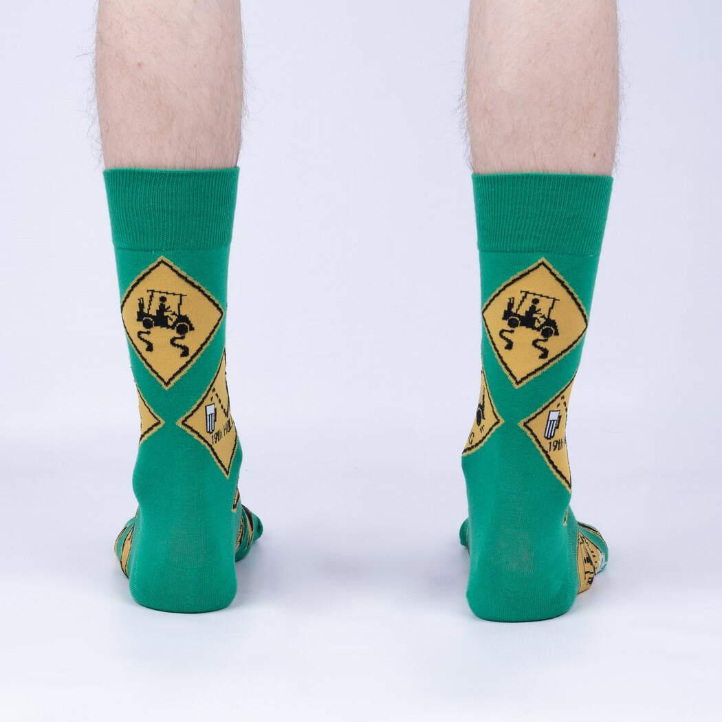 Golf Crossing Men's Crew Socks - The Sockery