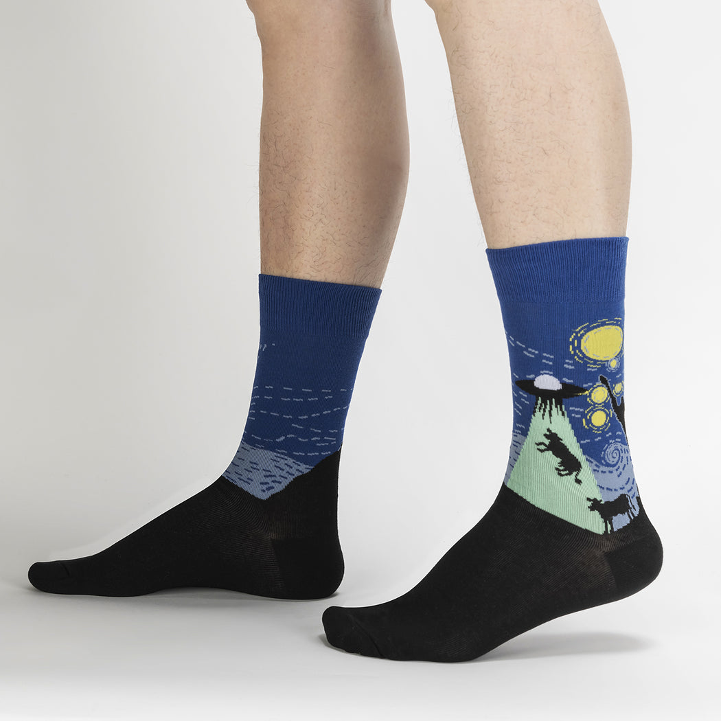 The Starry Flight Mens Crew Sock - The Sockery