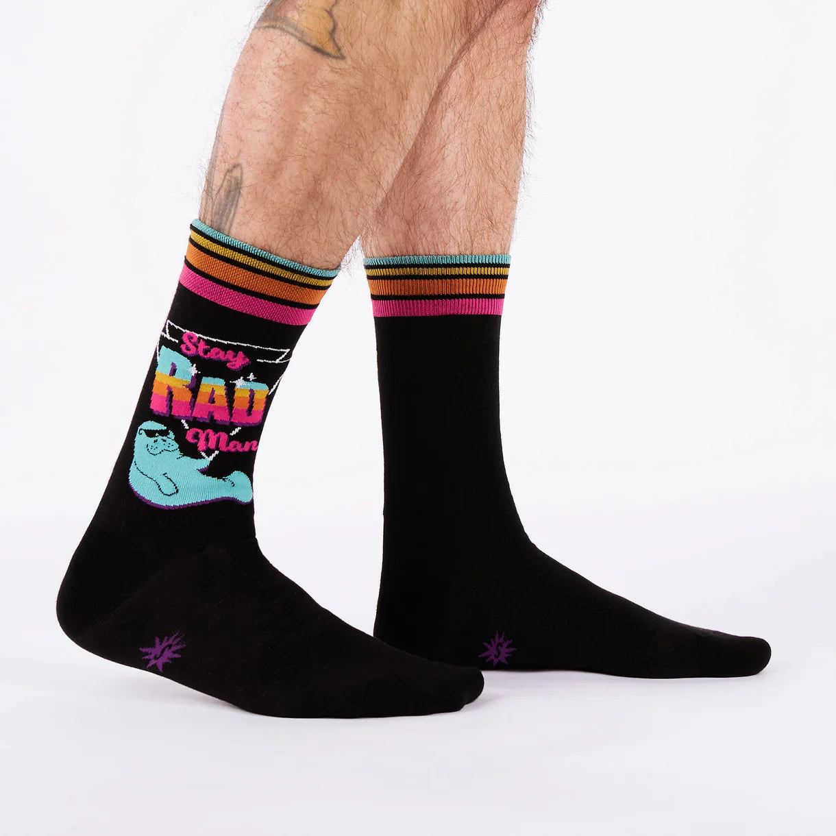 Stay Rad, Man Men's Crew Socks