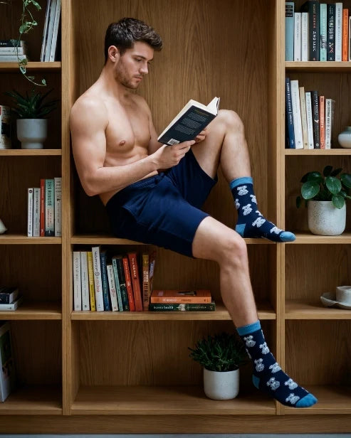 Fluffy Koala Men's Bamboo Crew Socks