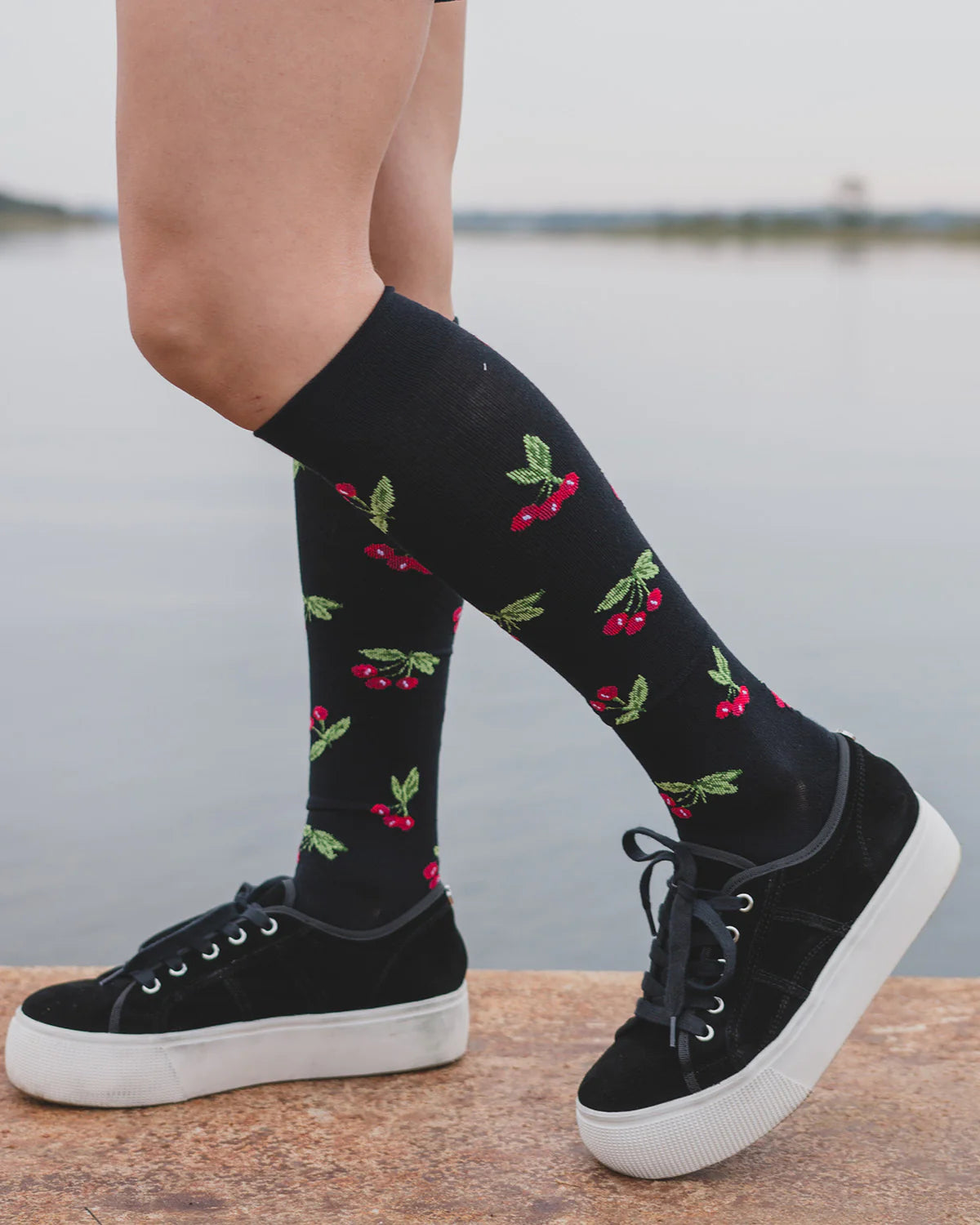 Very Cherry Women's Bamboo Compression Socks - The Sockery
