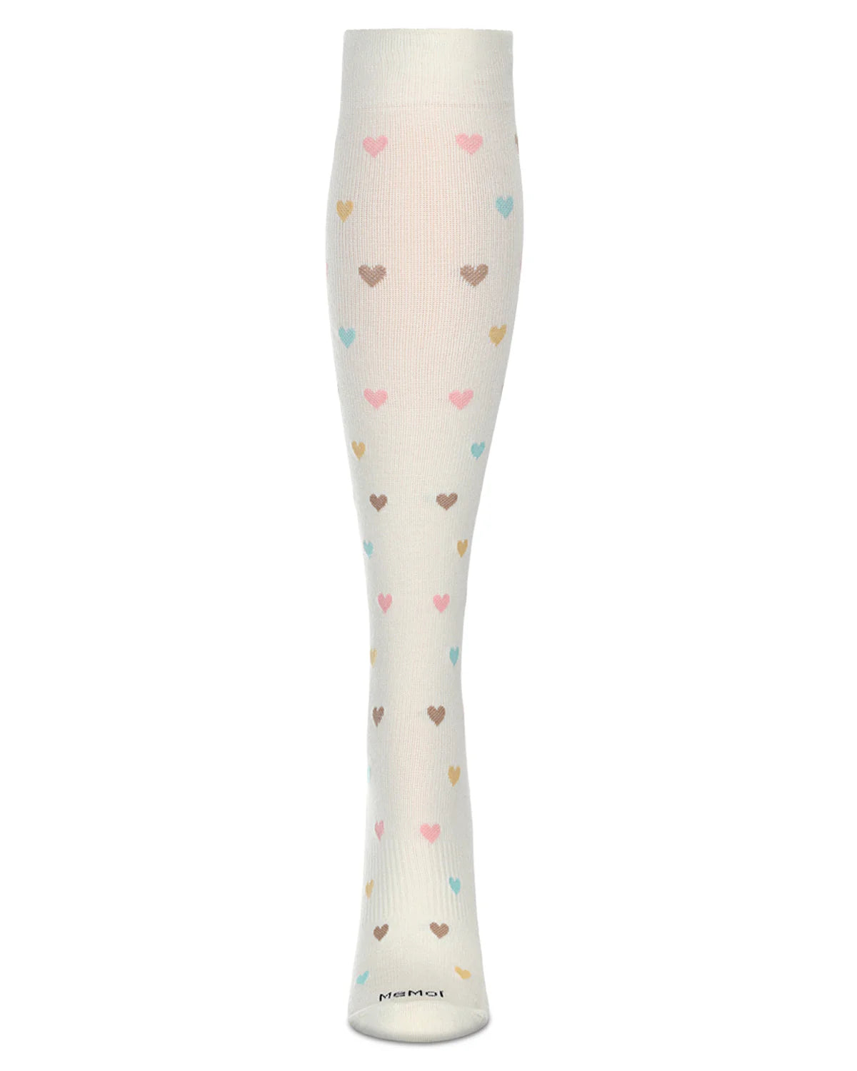 Multicolour Hearts Women's Bamboo Compression Socks - The Sockery