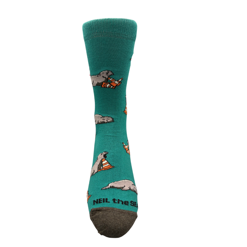 Neil the Seal Cotton Crew Sock - Made in Australia