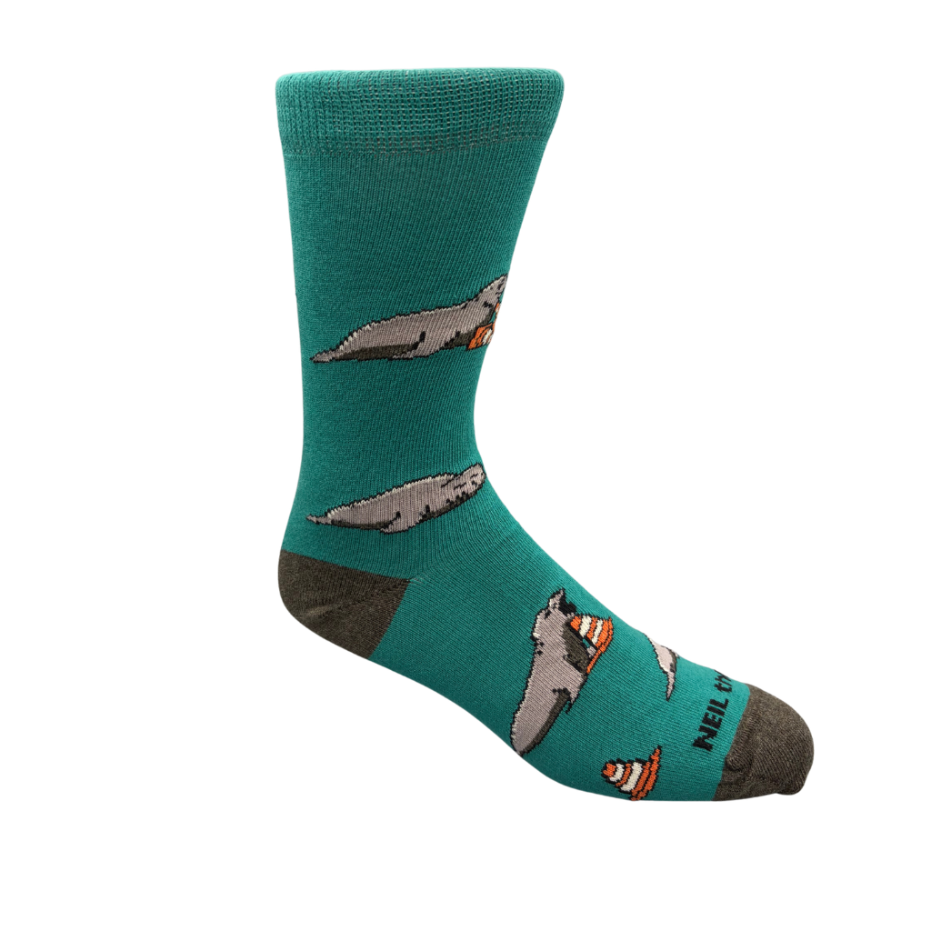 Neil the Seal Cotton Crew Sock - Made in Australia