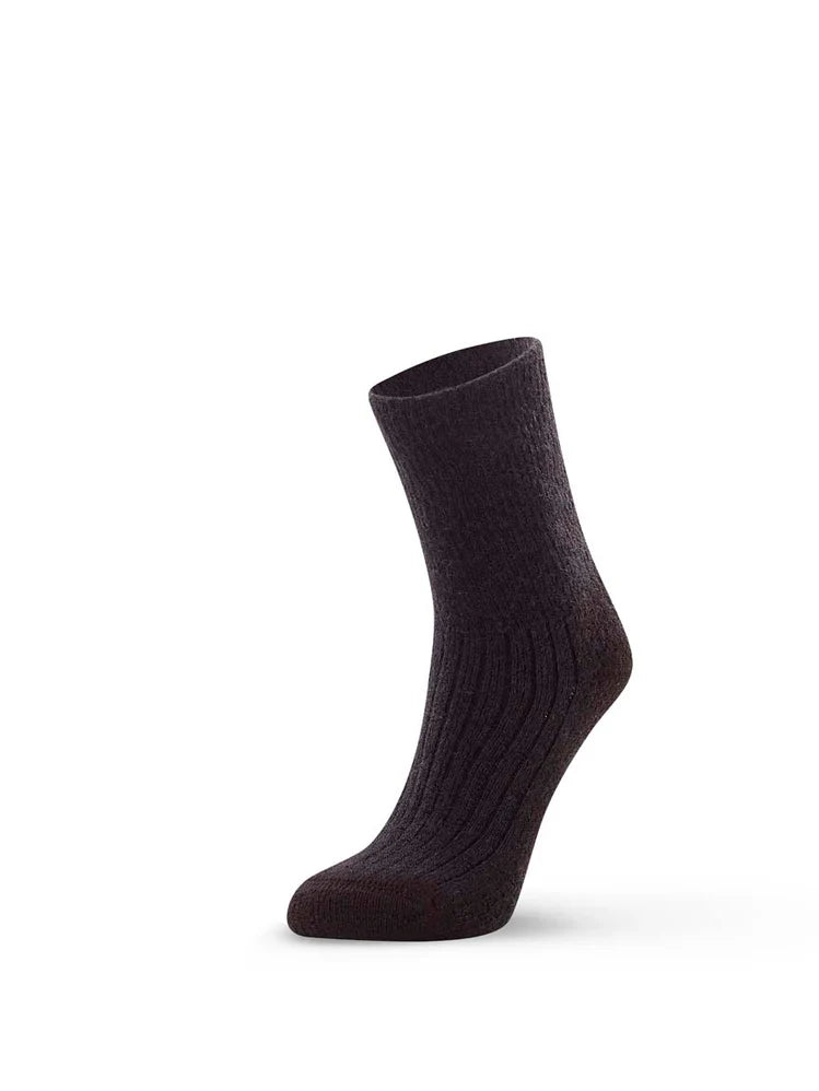 Premium Possum and Merino Wool Crew Socks in Black
