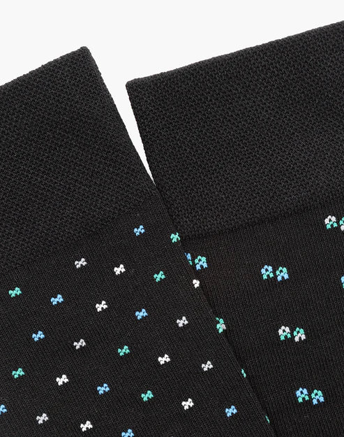 Comfort Pattern on Black Men's Dress Socks - 2 Pack
