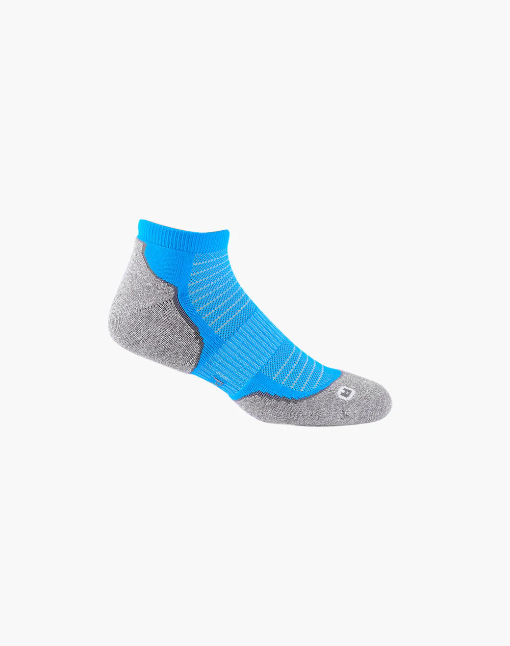 Gray and blue sock on a white background