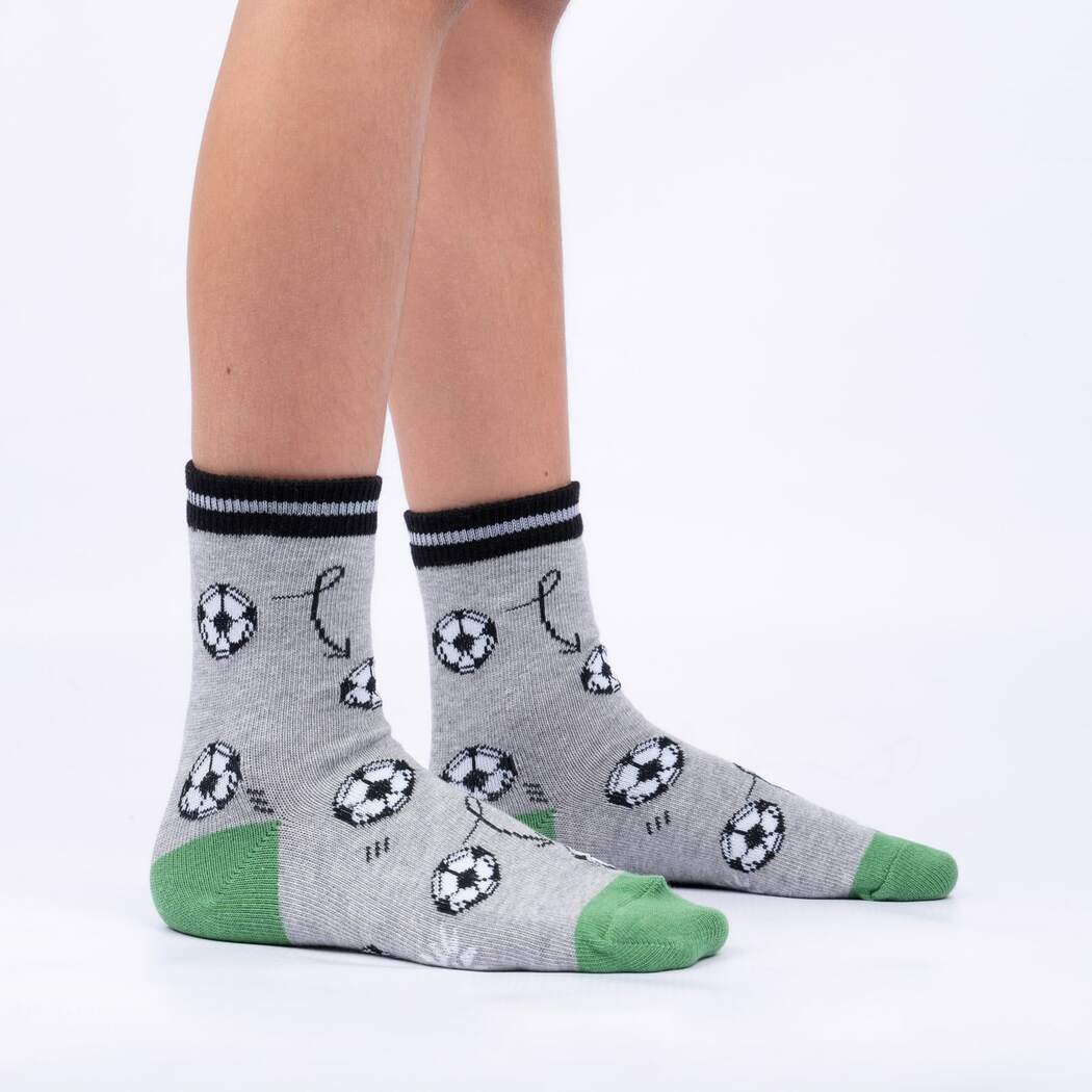 Let's Kick It! Kids Crew Socks - 3 Pack - The Sockery