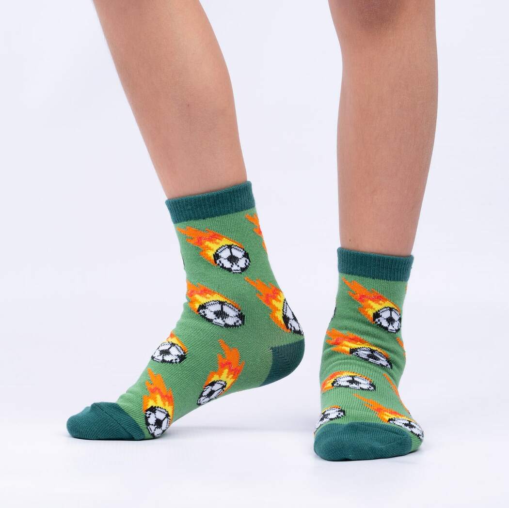Let's Kick It! Kids Crew Socks - 3 Pack - The Sockery