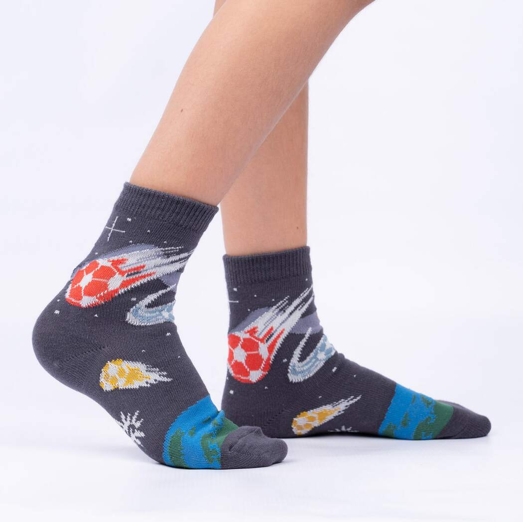 Let's Kick It! Kids Crew Socks - 3 Pack - The Sockery