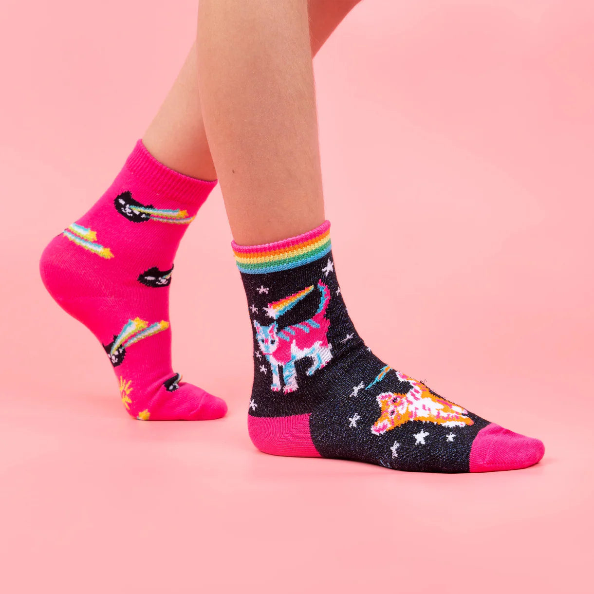 Space Cats Kids Crew Socks - 3 Pack