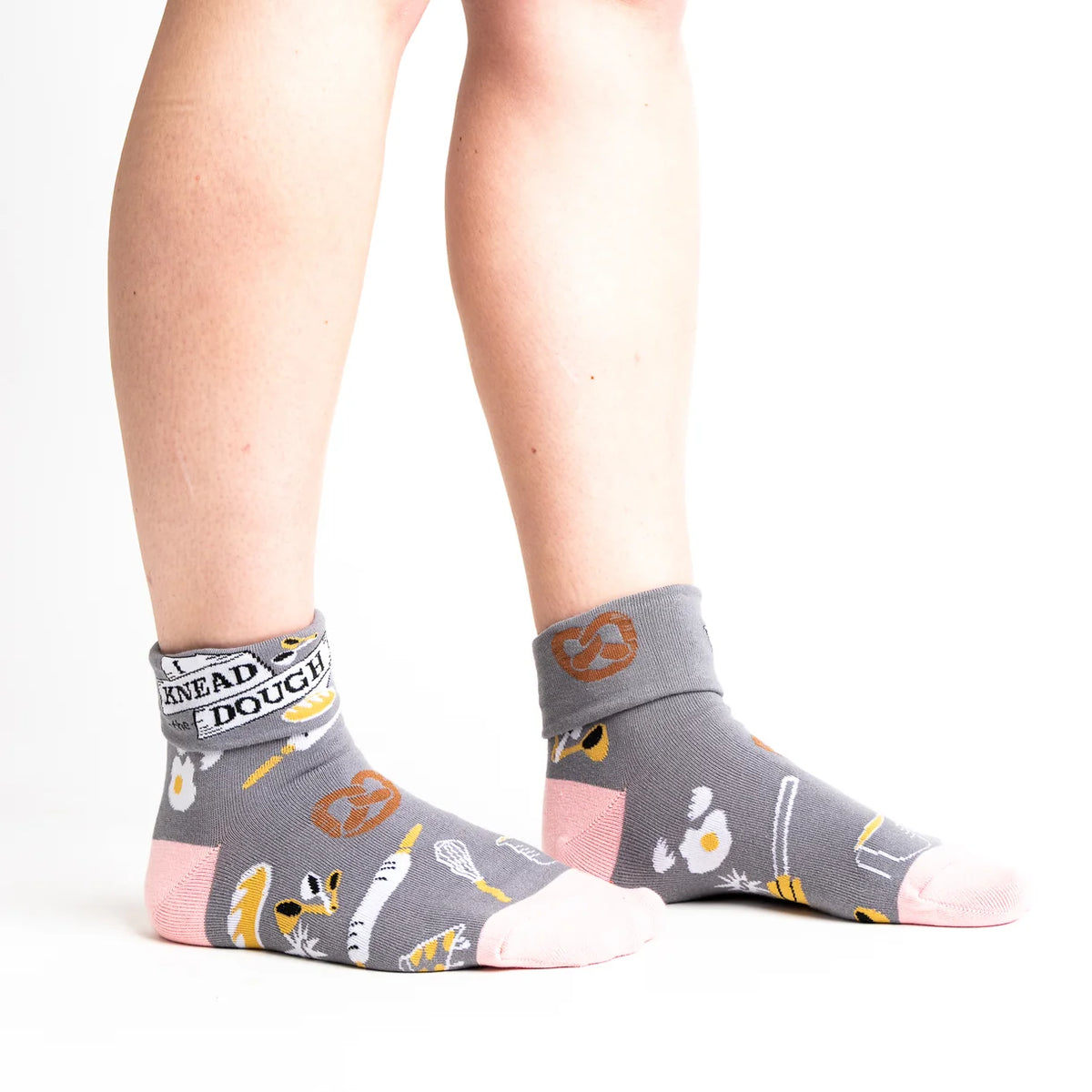 I Knead The Dough Women's Crew Turn Cuff Socks