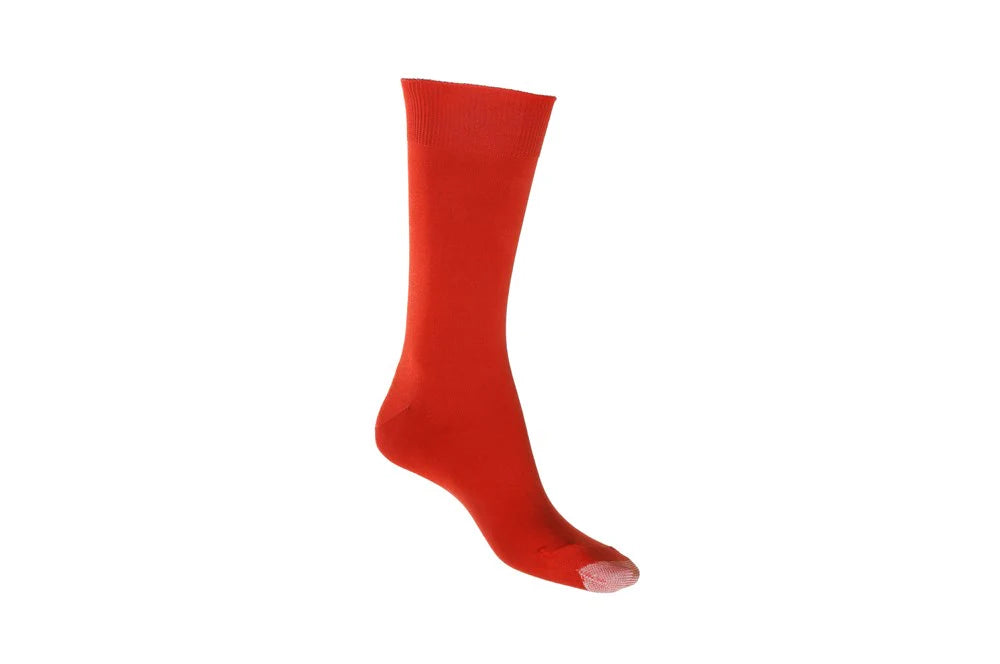 Cotton Crew Sock with Tough Toe in Red - Aussie Made
