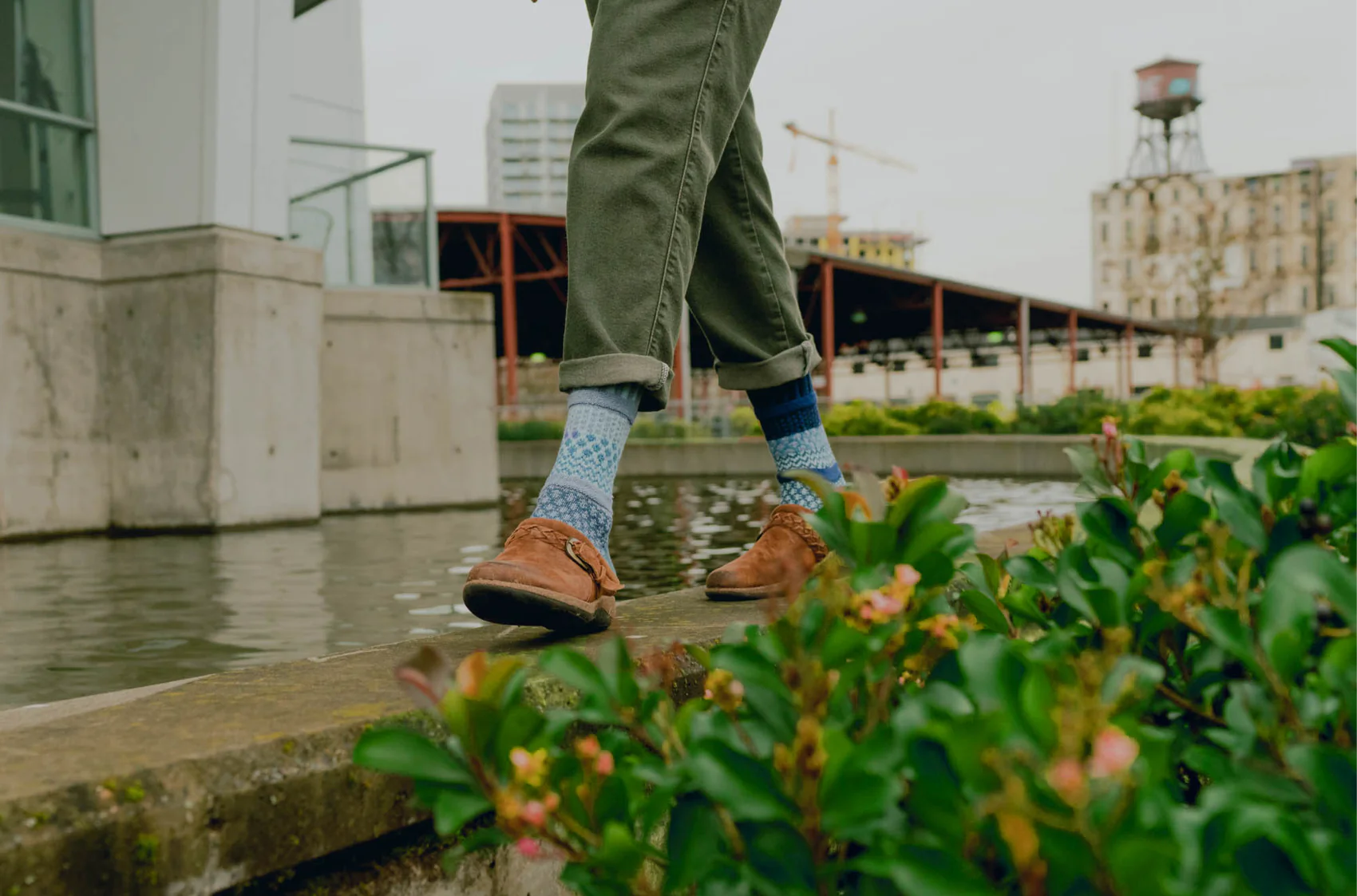 Horizon Recycled Cotton Crew Socks - The Sockery