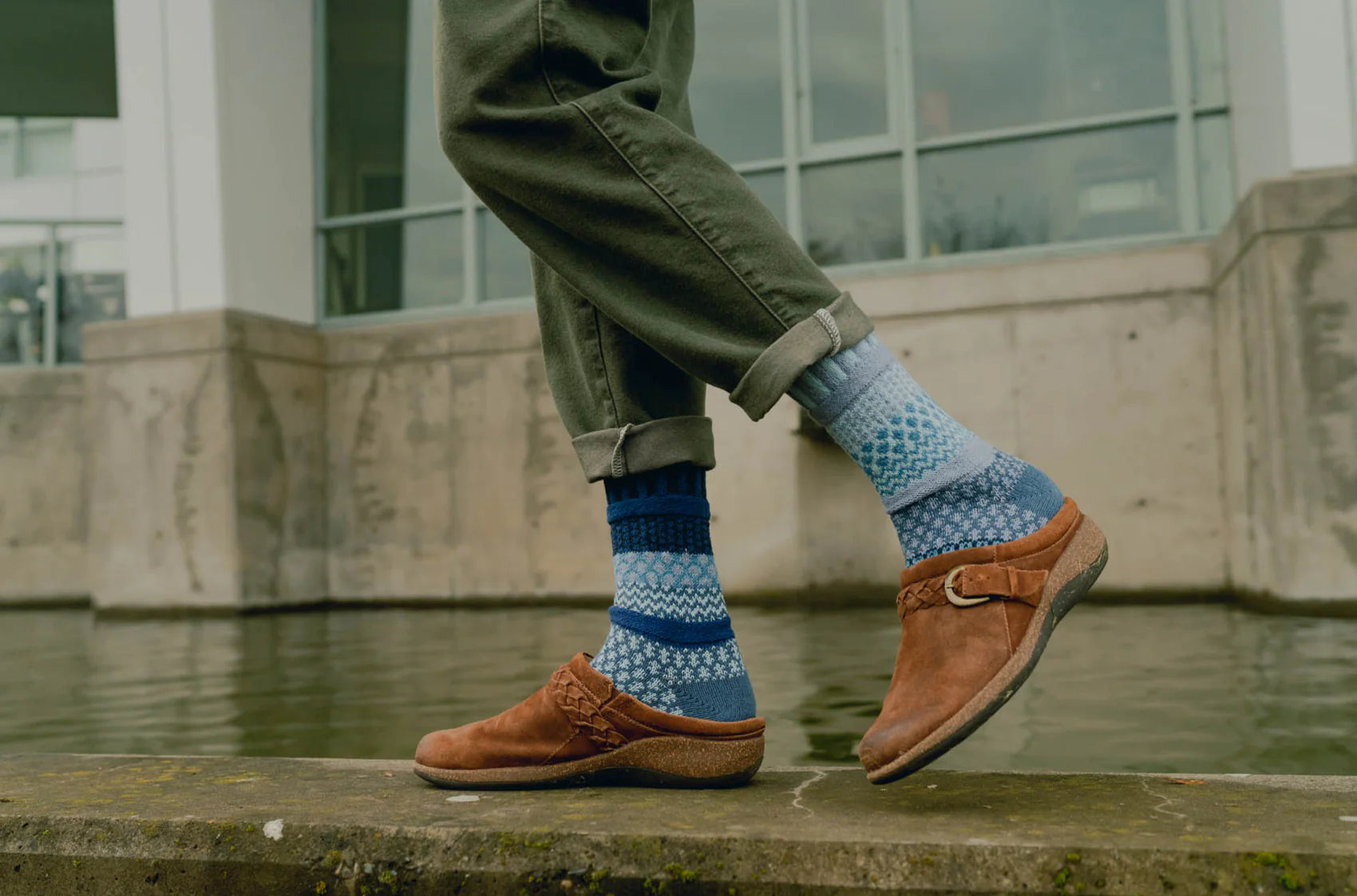 Horizon Recycled Cotton Crew Socks - The Sockery