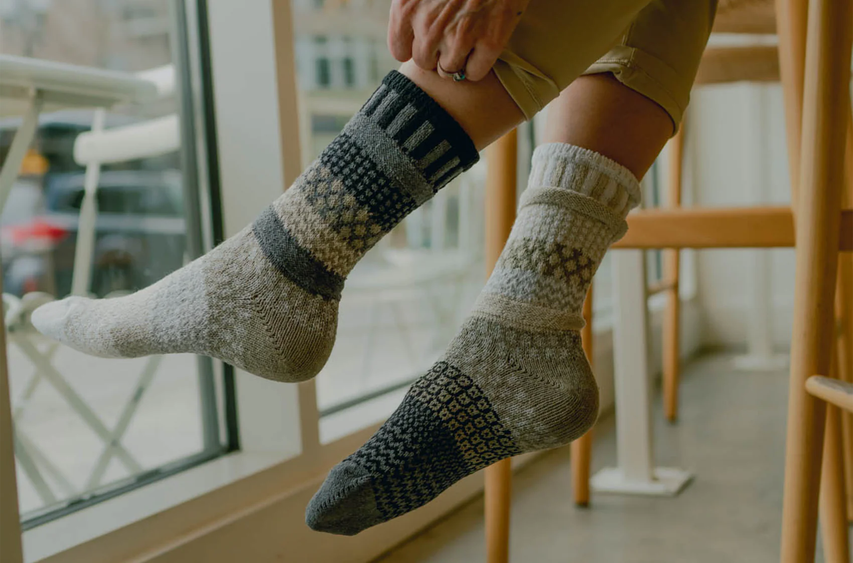 Starlight Recycled Cotton Crew Socks - The Sockery