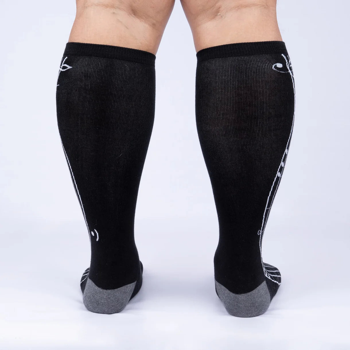 Music Is My Forte Knee High Sock in Extra Stretchy for Wide Calves - The Sockery