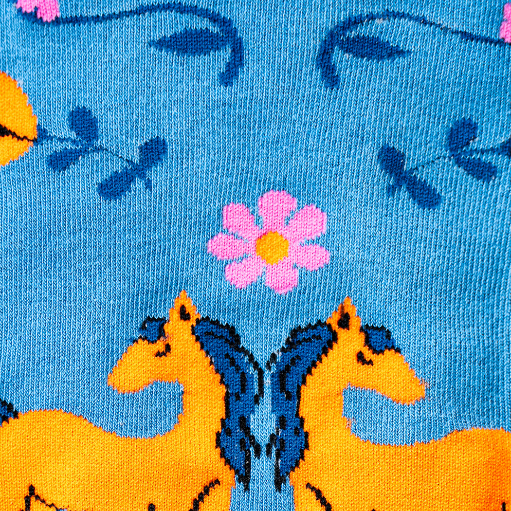 Hay There Knee High Sock in Extra Stretchy for Wide Calves - The Sockery