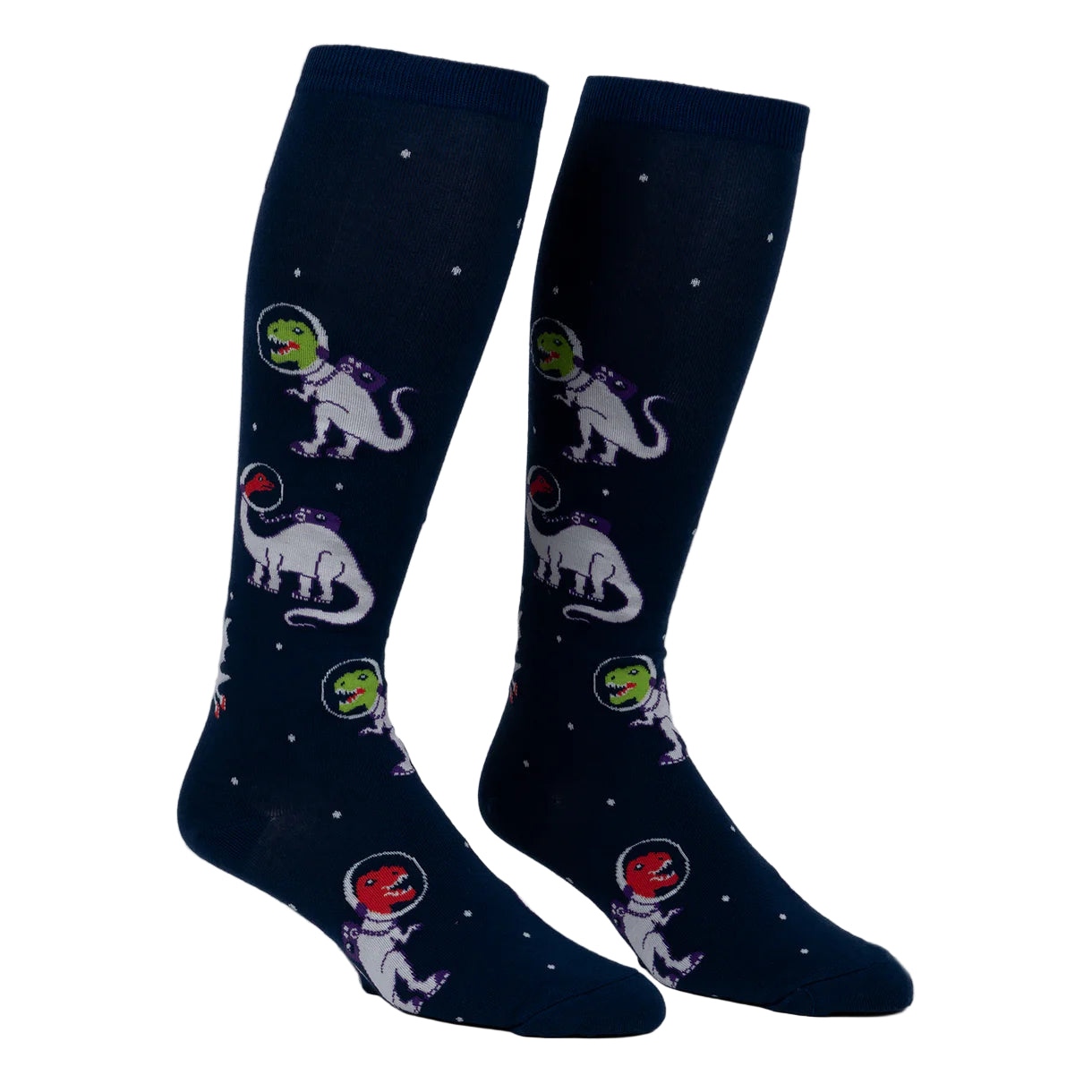 I need Space Women's Knee High Socks in Extra Stretchy for Wide Calves and Glow in the Dark - The Sockery