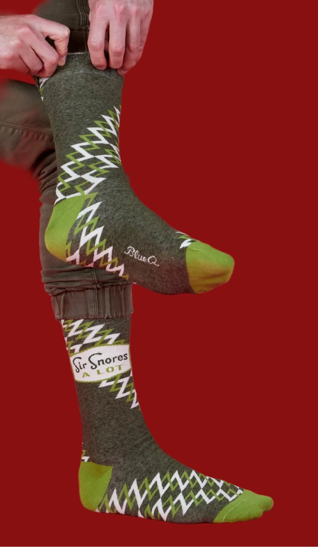 Sir Snores A Lot Men's Crew Socks
