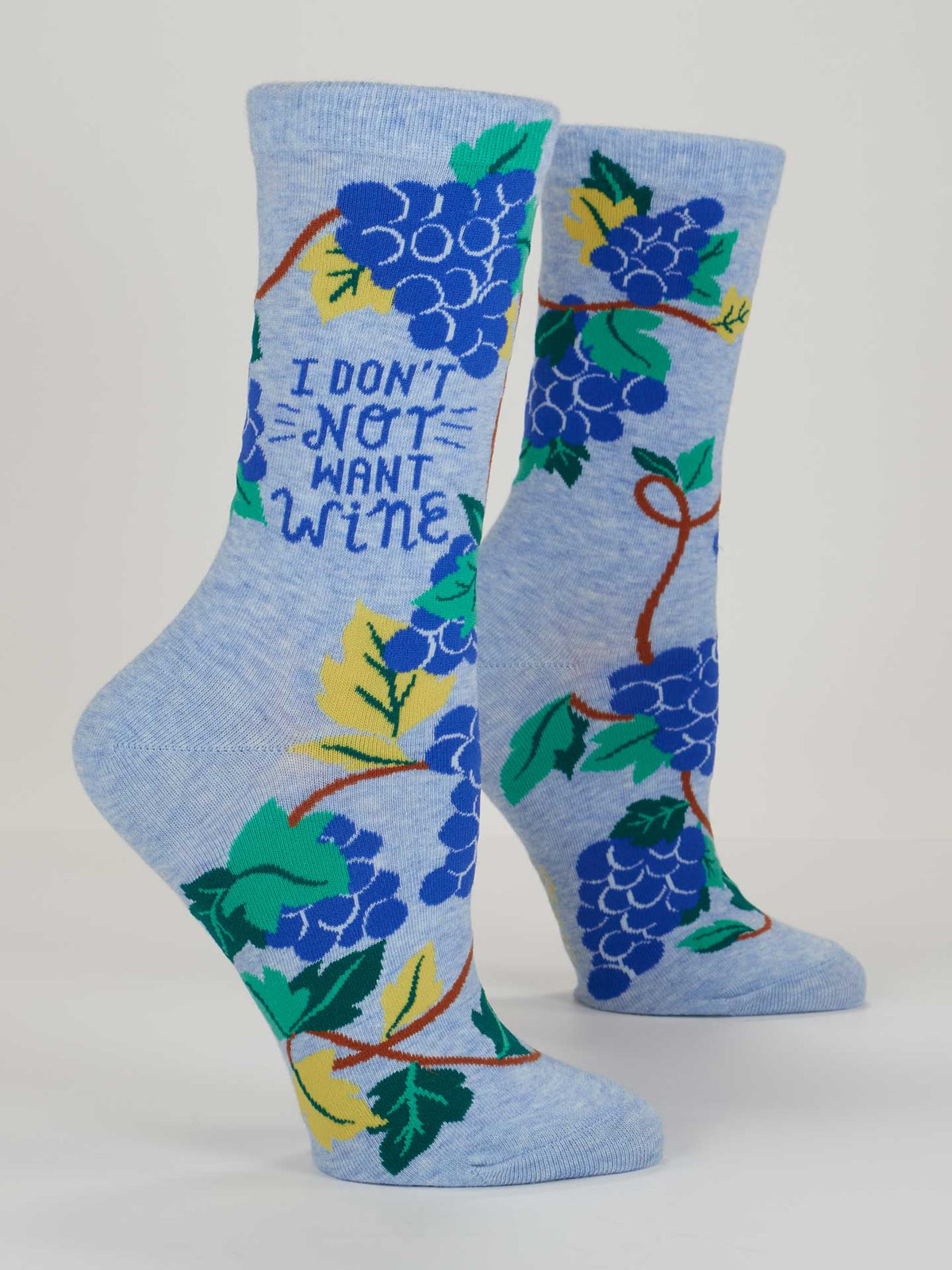 I Don't Not Want Wine Women's Crew Sock