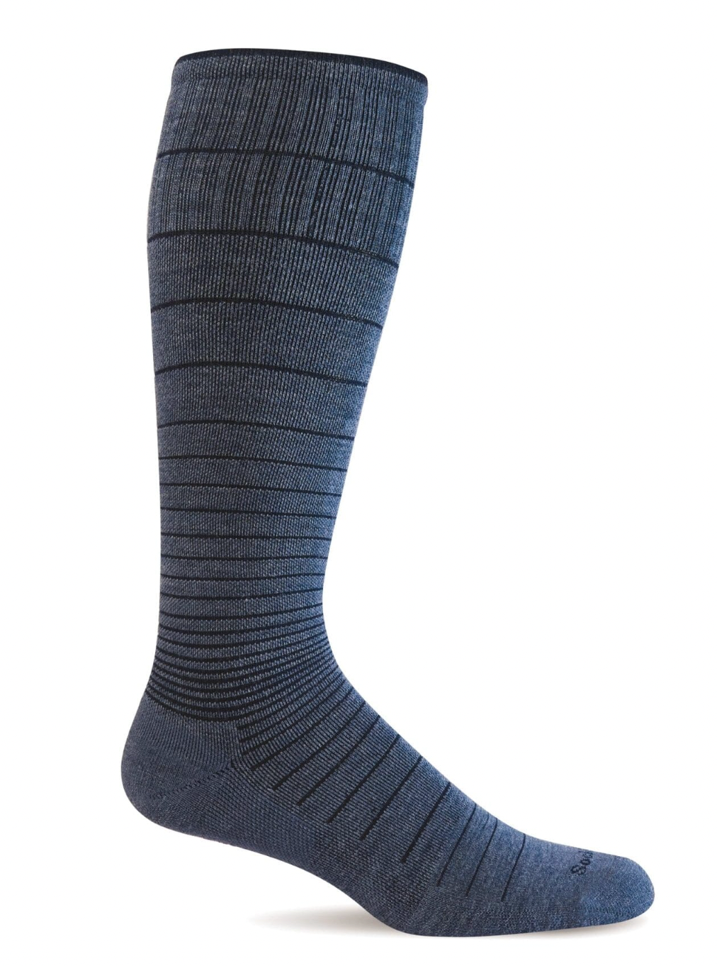 Blue sock on a white background
