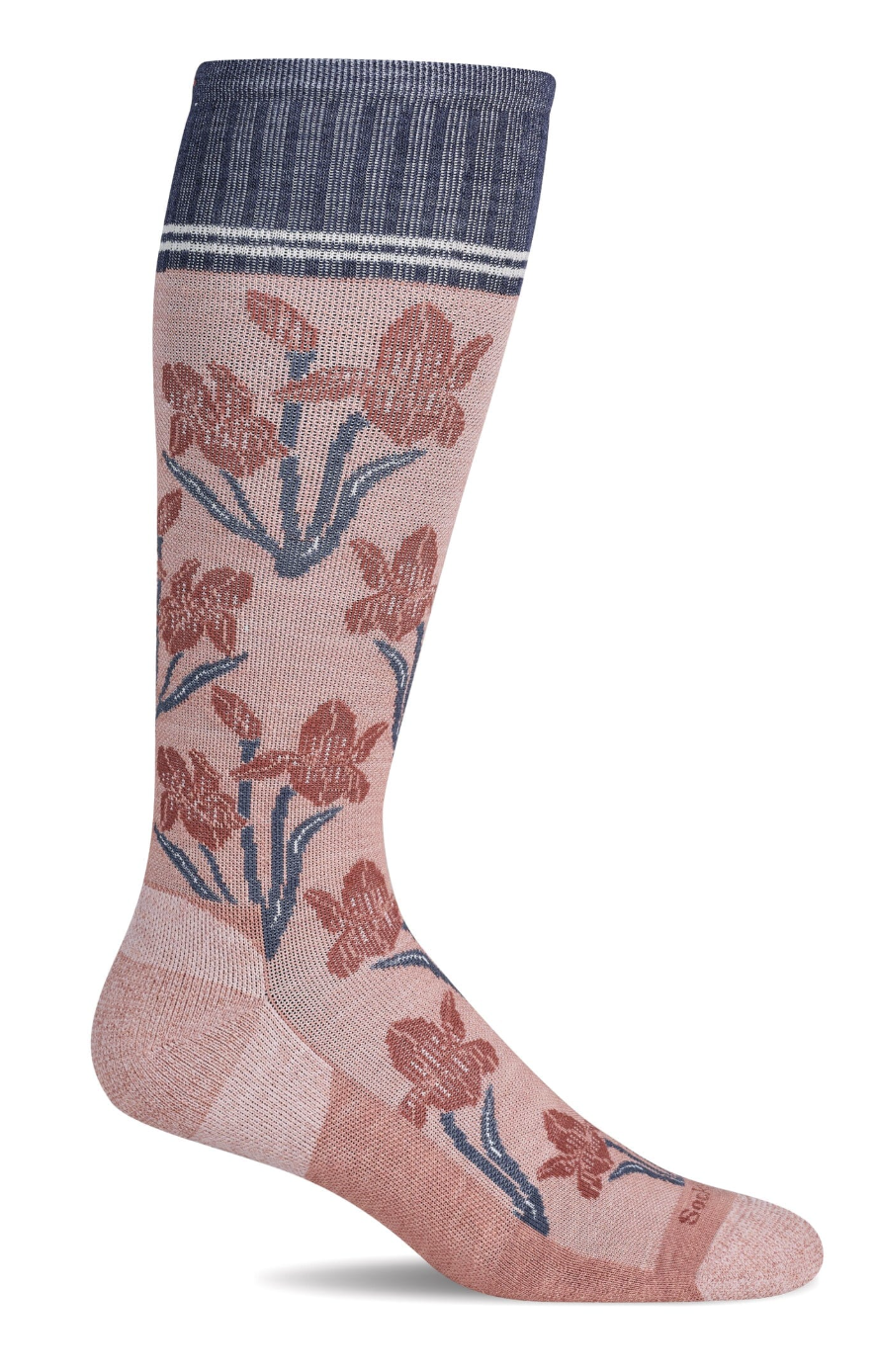 Iris Women's Bamboo/Merino Moderate Graduated Compression in Pink Clay