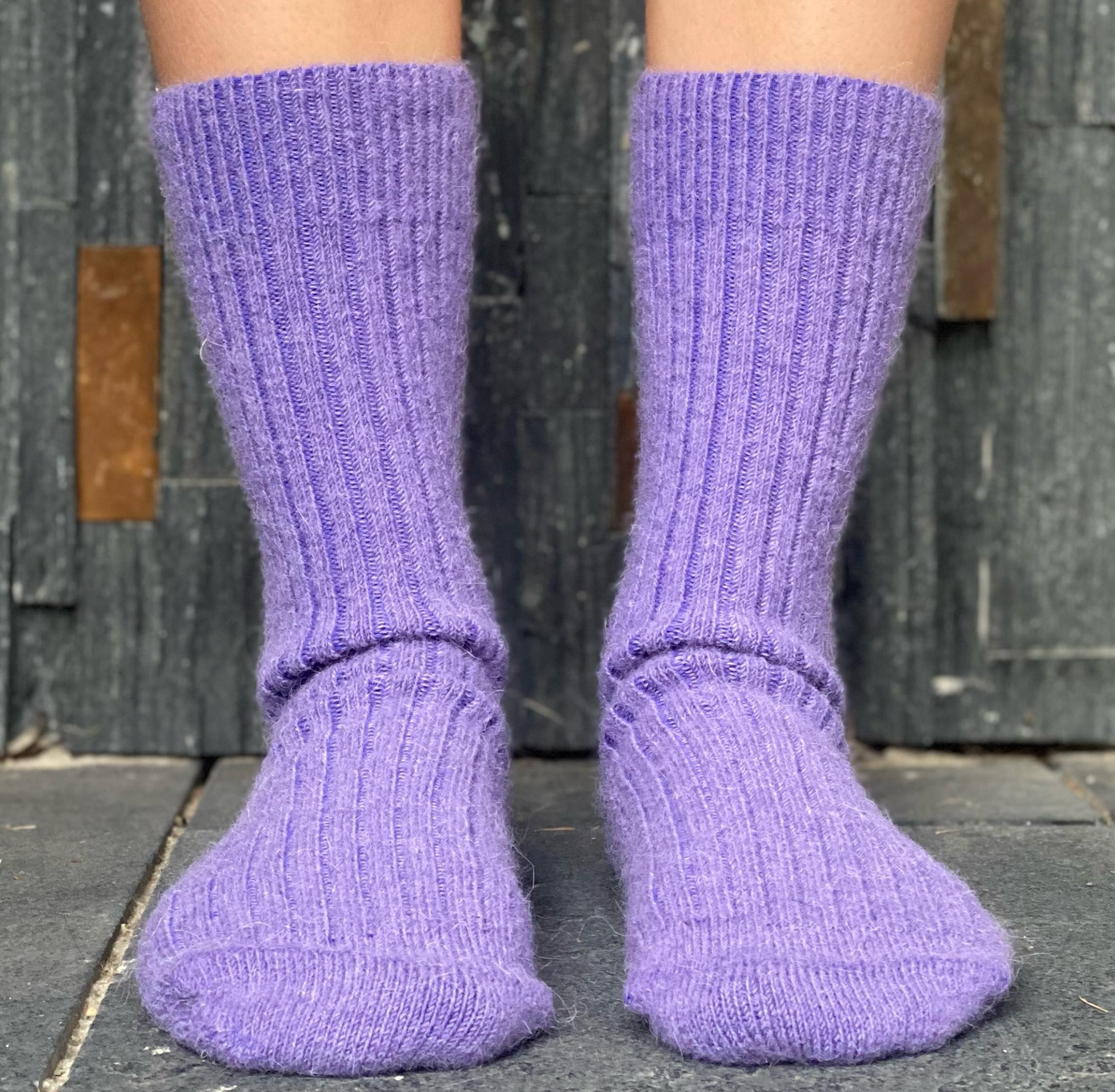 Luxury Alpaca Blend Socks in Violet - Aussie Made