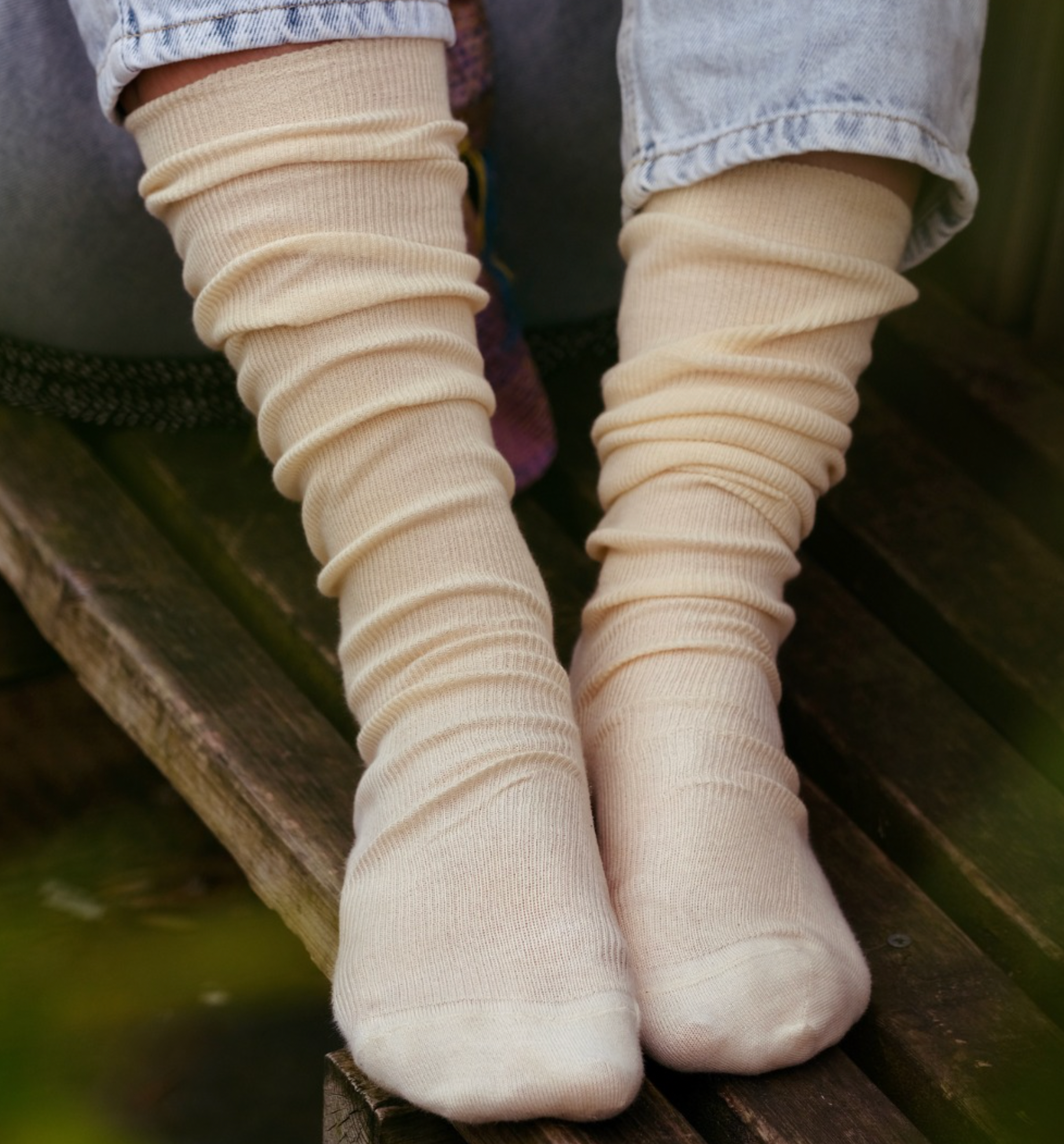 Laura 100% Organic Cotton Knee High Socks