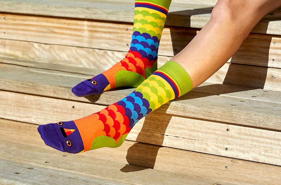 Rainbow Lorikeet Crew Socks